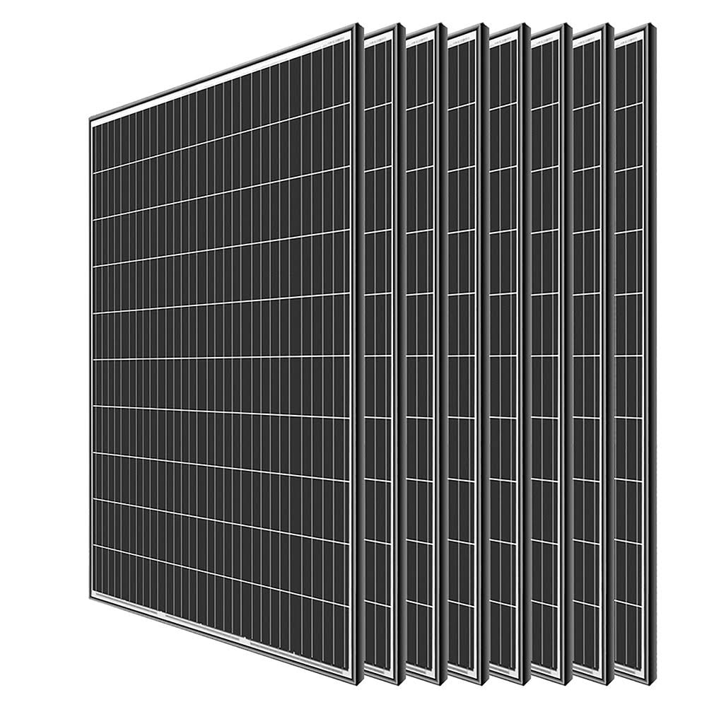 Renogy 8pcs 320-Watt Monocrystalline Solar Panel for RV Boat Shed Farm Home House Rooftop Residential Commercial House