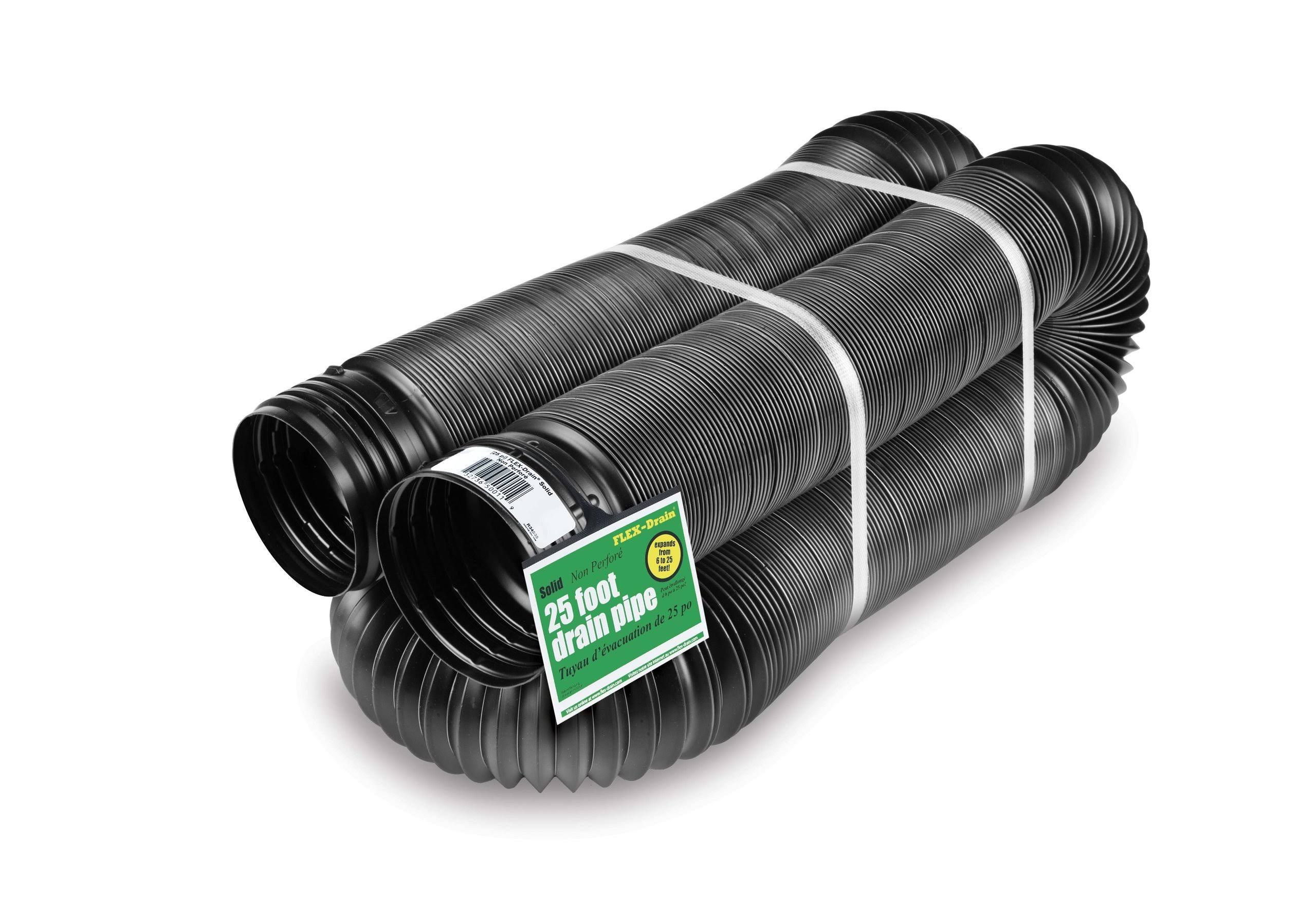 Flex-drain Solid Pipe- 4in. x 25ft.