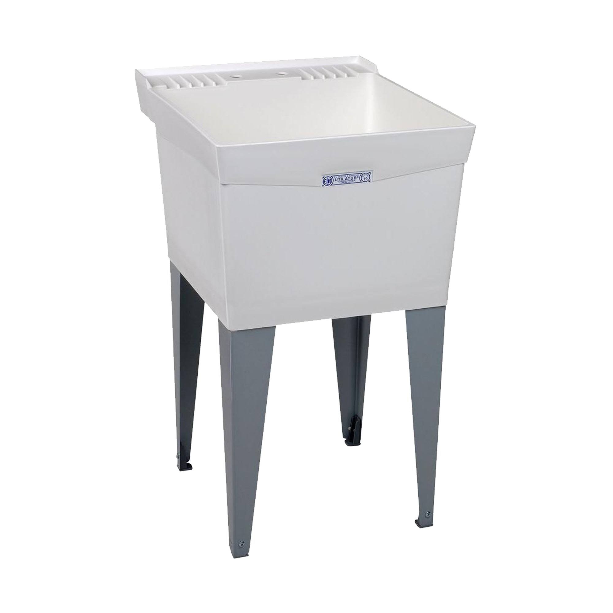 Mustee 18F Utilatub Laundry Tub 24 inch x 20 inch Floor Mount White