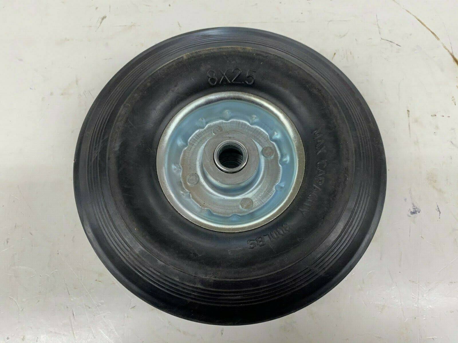 HAUL-MASTER 8 in. Solid Rubber Tire with Steel Hub