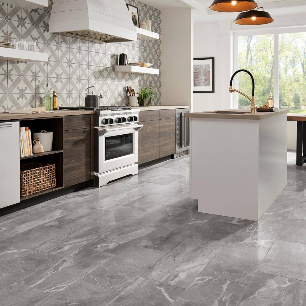 Mohawk Foreverstyle Gray Marble 12-in x 24-in Lappato Porcelain Marble Look Floor Tile | FS021224HC1LK
