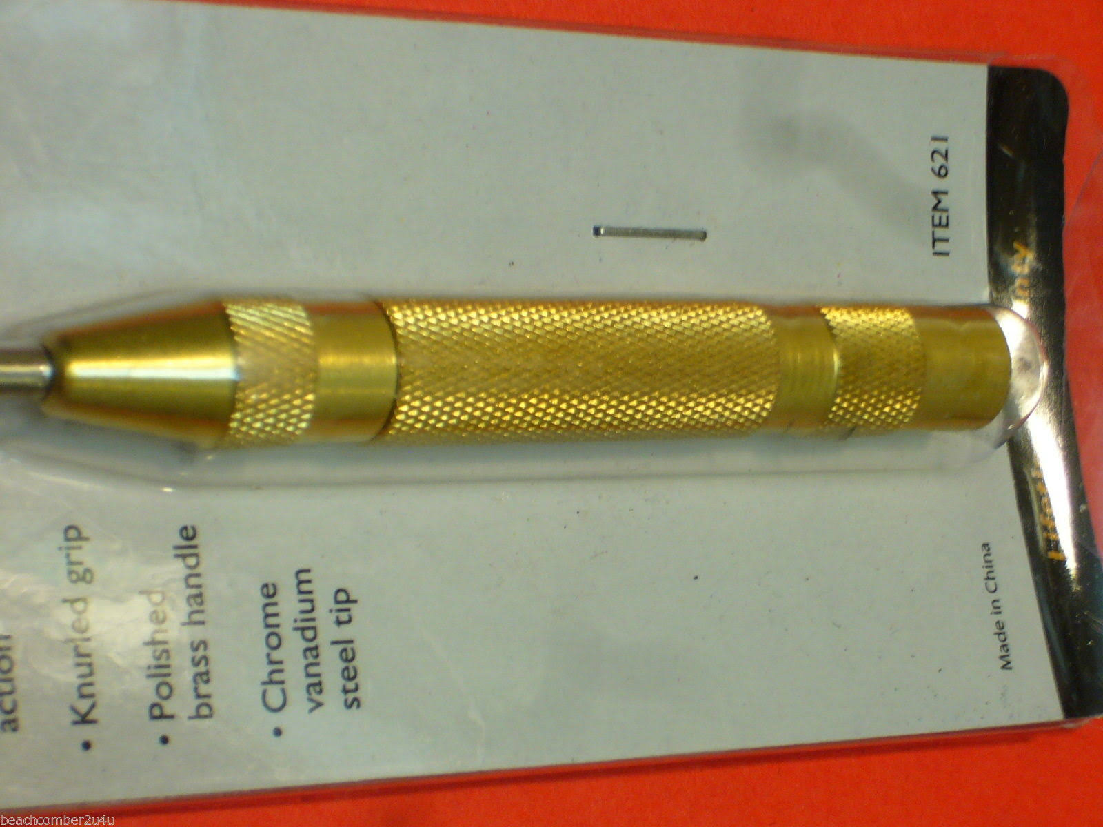 Automatic Center Punch with Brass Handle