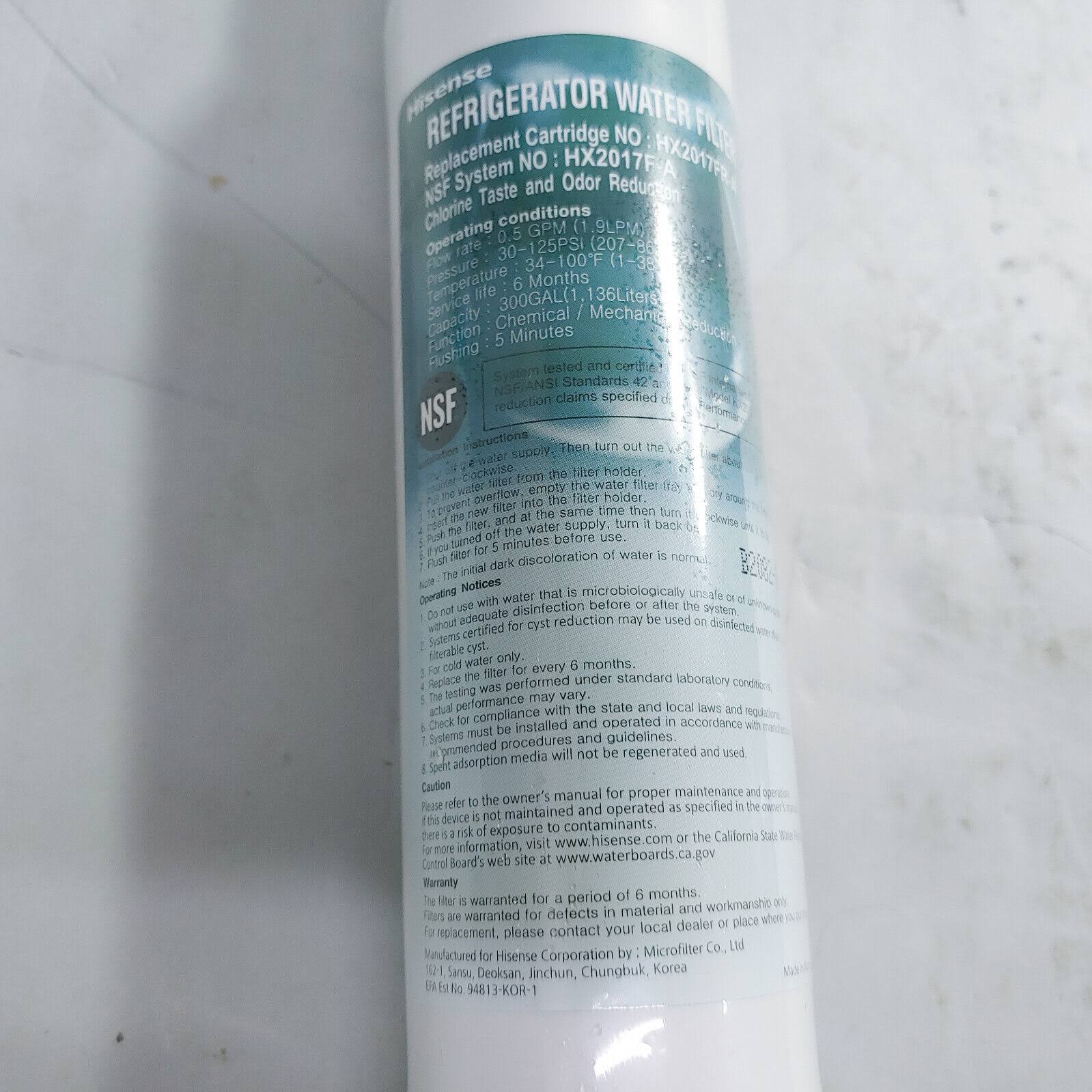 Hisense HX2017FR-A Replacement Refrigerator Water Filter Cartridge