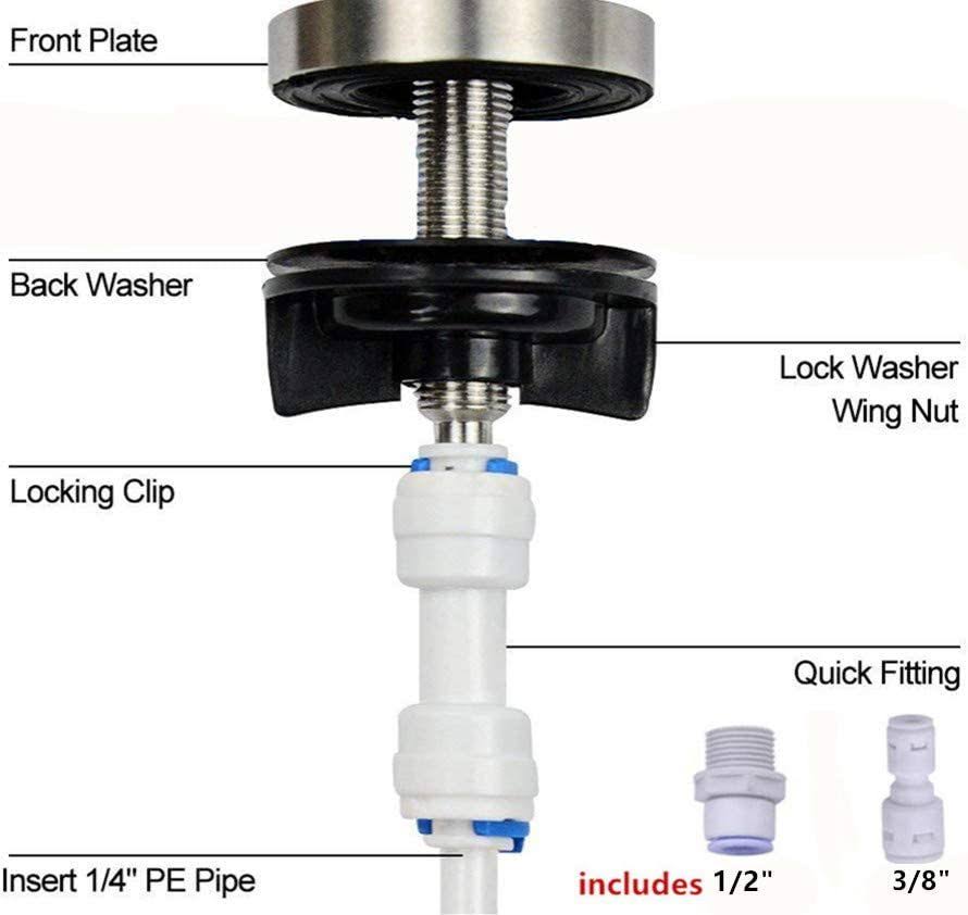 Drinking Water Filter Faucet Stainless Steel Brushed Nickel Kitchen Bar Modern