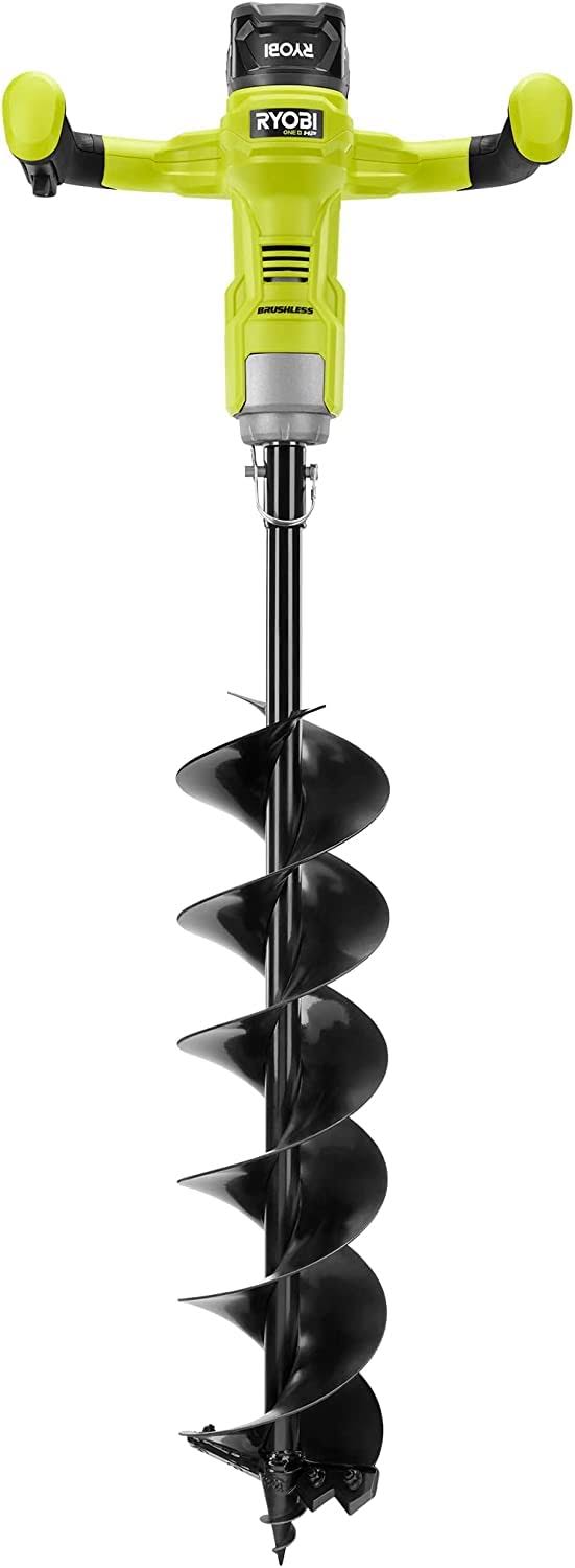 Ryobi P2930VNM One+ HP 18V Brushless Cordless Earth Auger with 6 in. Bit with 4.0 Ah Battery and Charger