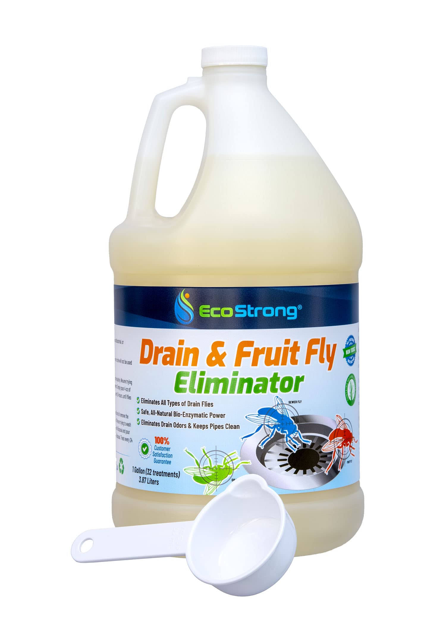 Fruit Fly Drain Treatment | Drain Fly Eliminator | All-Natural, Eliminates Gnats, Sewer Flies and More- Works in All Drains- 1 Gallon