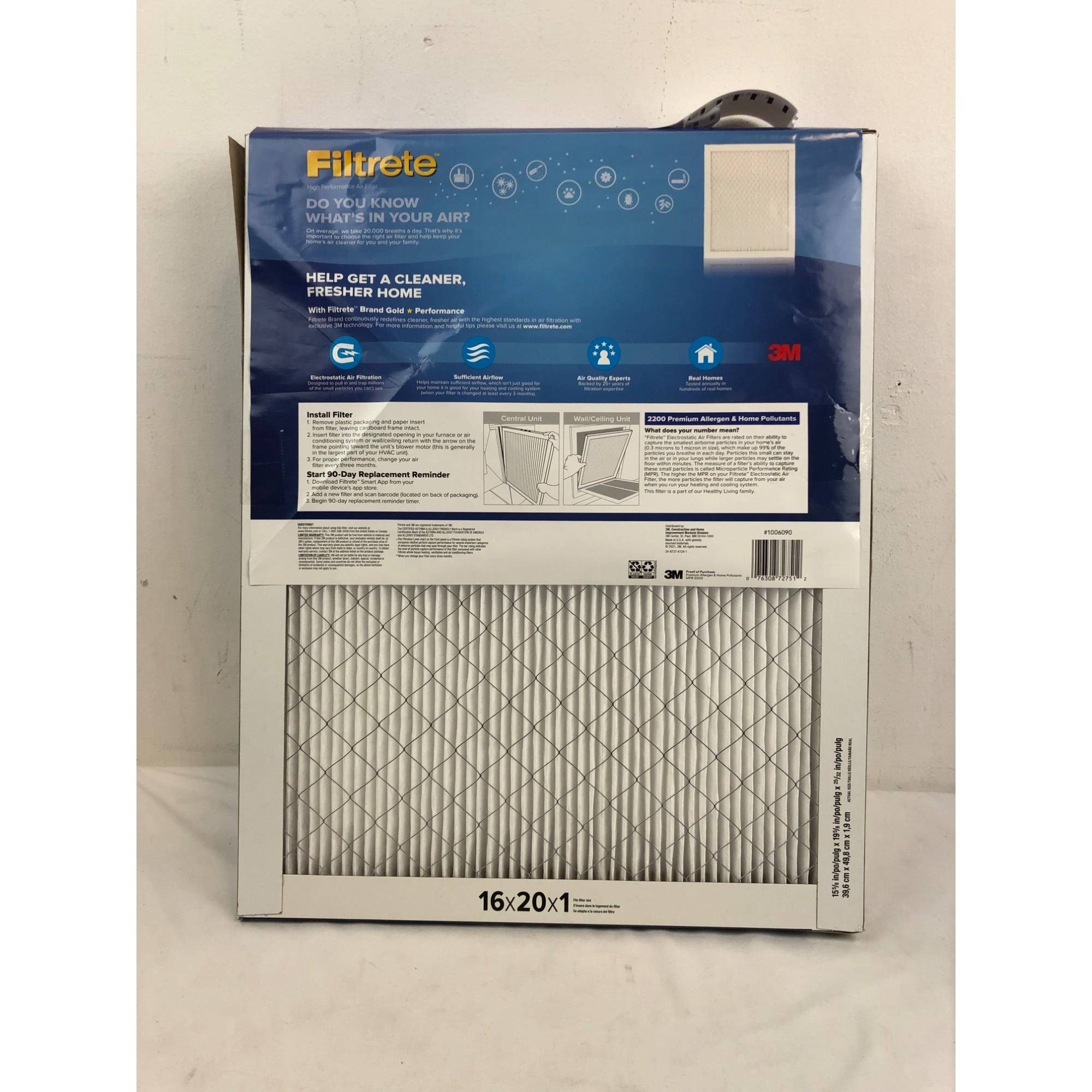 Filtrete Healthy Living Elite Allergen Reduction Filter MPR 2200- Silver