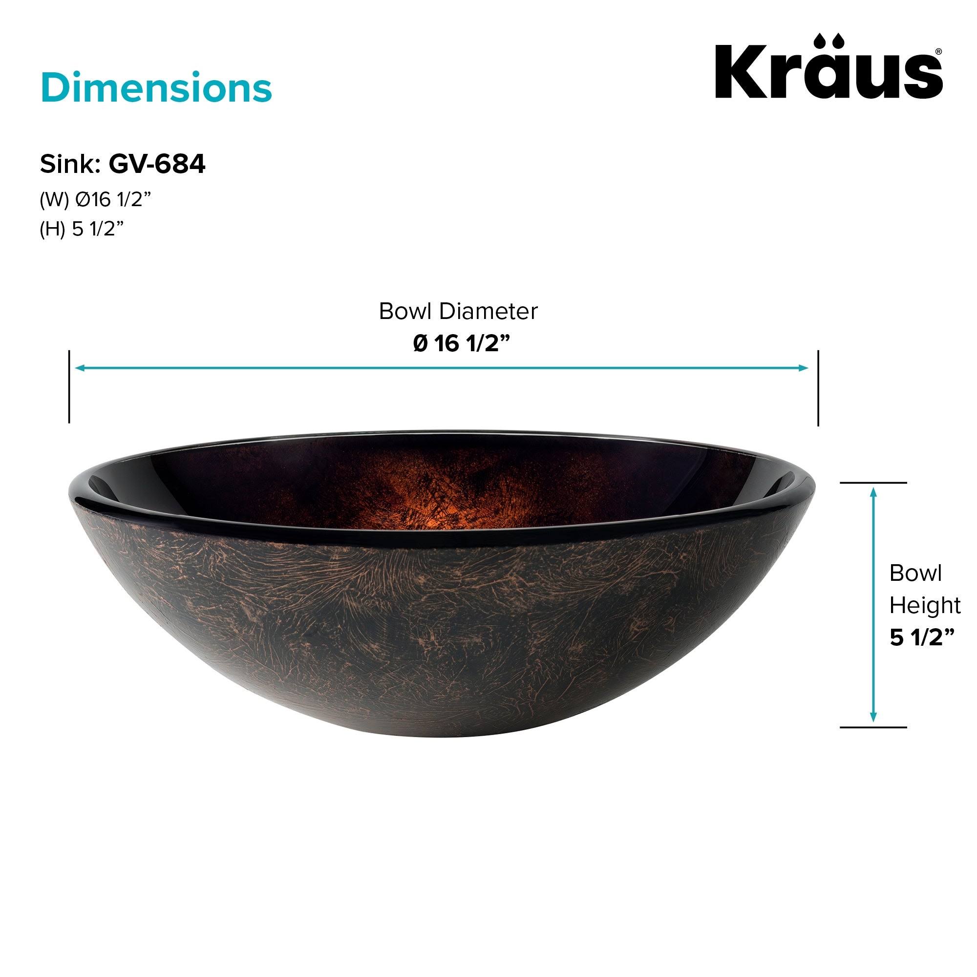 Kraus Copper Pluto Circular Vessel Bathroom Sink; Oil Rubbed Bronze