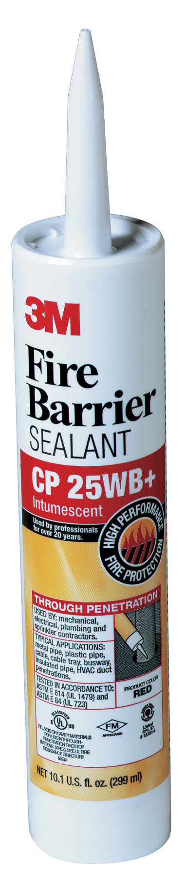 3M CP 25WB+ Fire Barrier Sealant- 10.1 oz tube