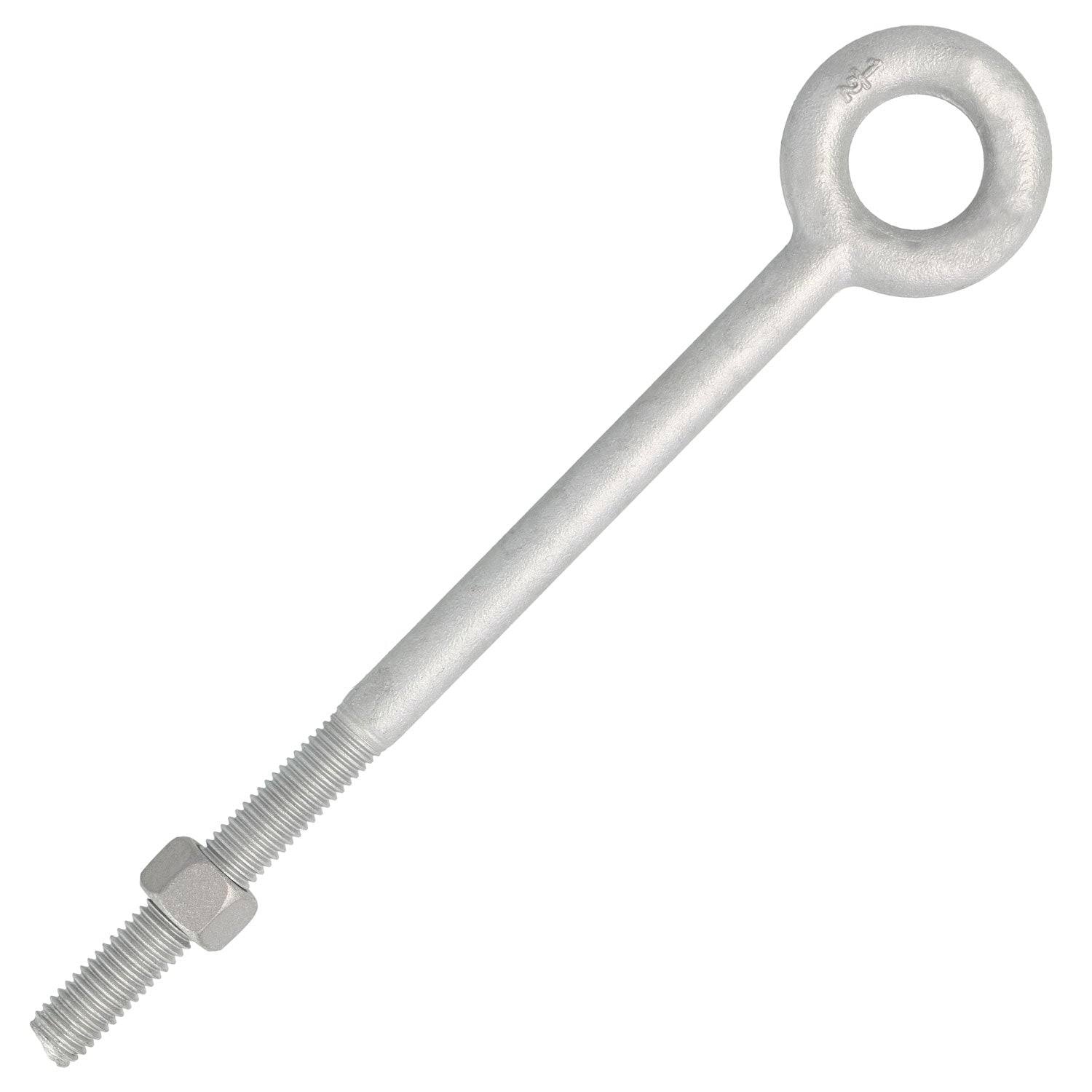 Galvanized Drop Forged Regular Eye Bolts, Size: 1/2 x 8