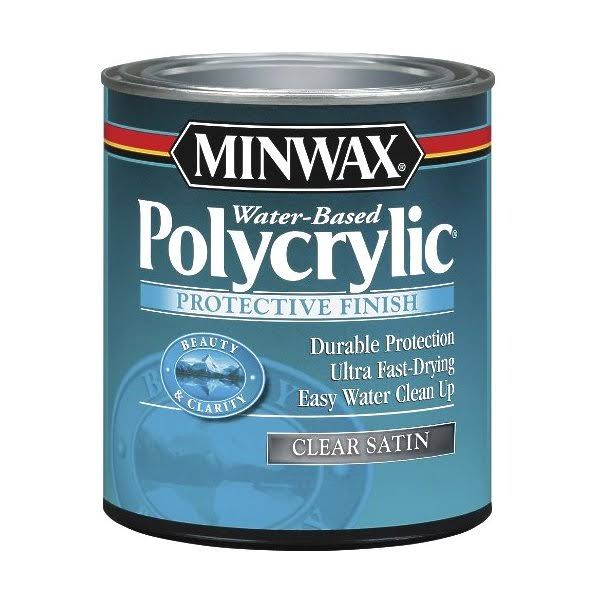 Minwax 63333444 Polycrylic Protective Finish Water Based Quart Satin