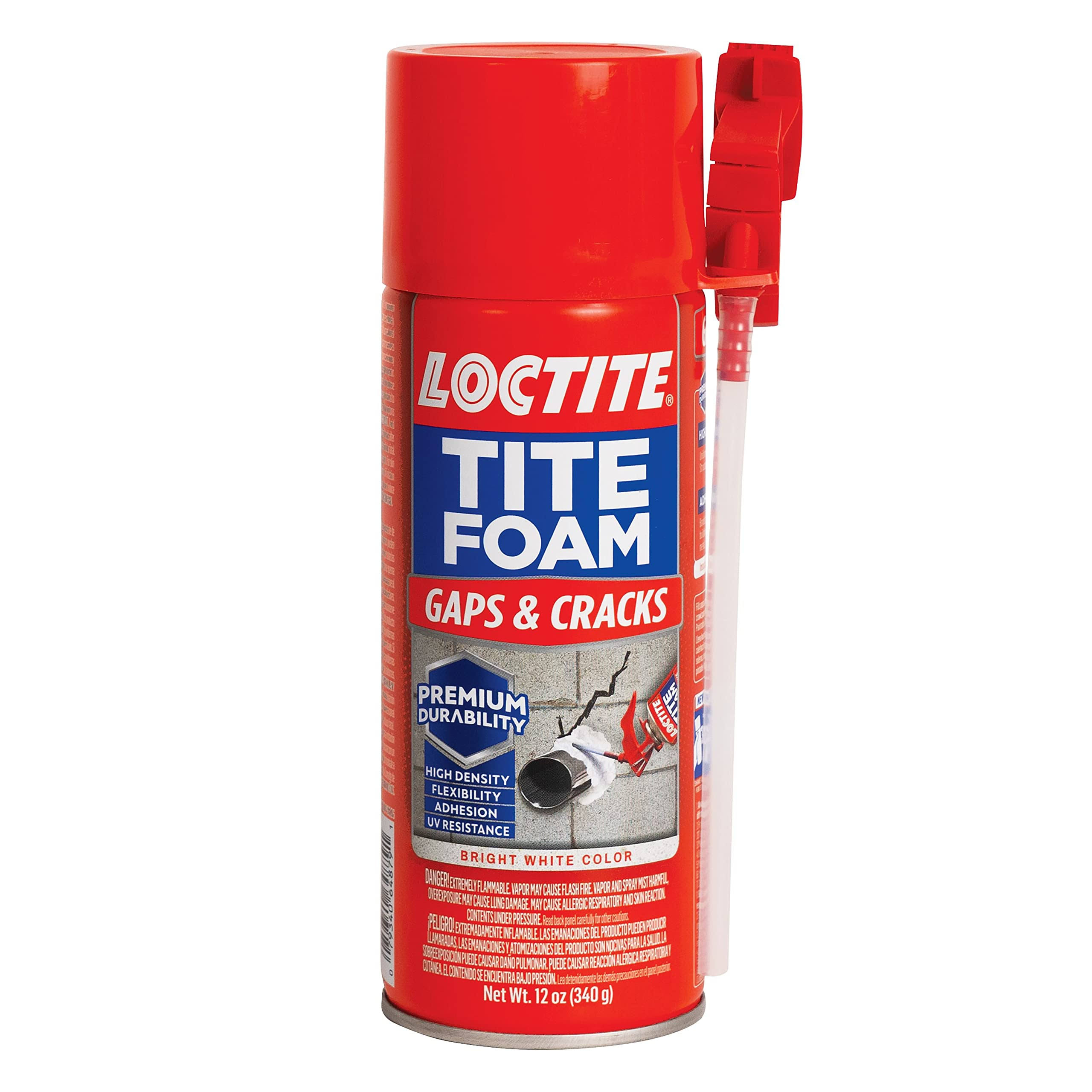 Loctite TITE Foam Gaps & Cracks Spray Foam Sealant, Polyurethane Expanding Foam Insulation- 12 fl oz Can, Pack of 1