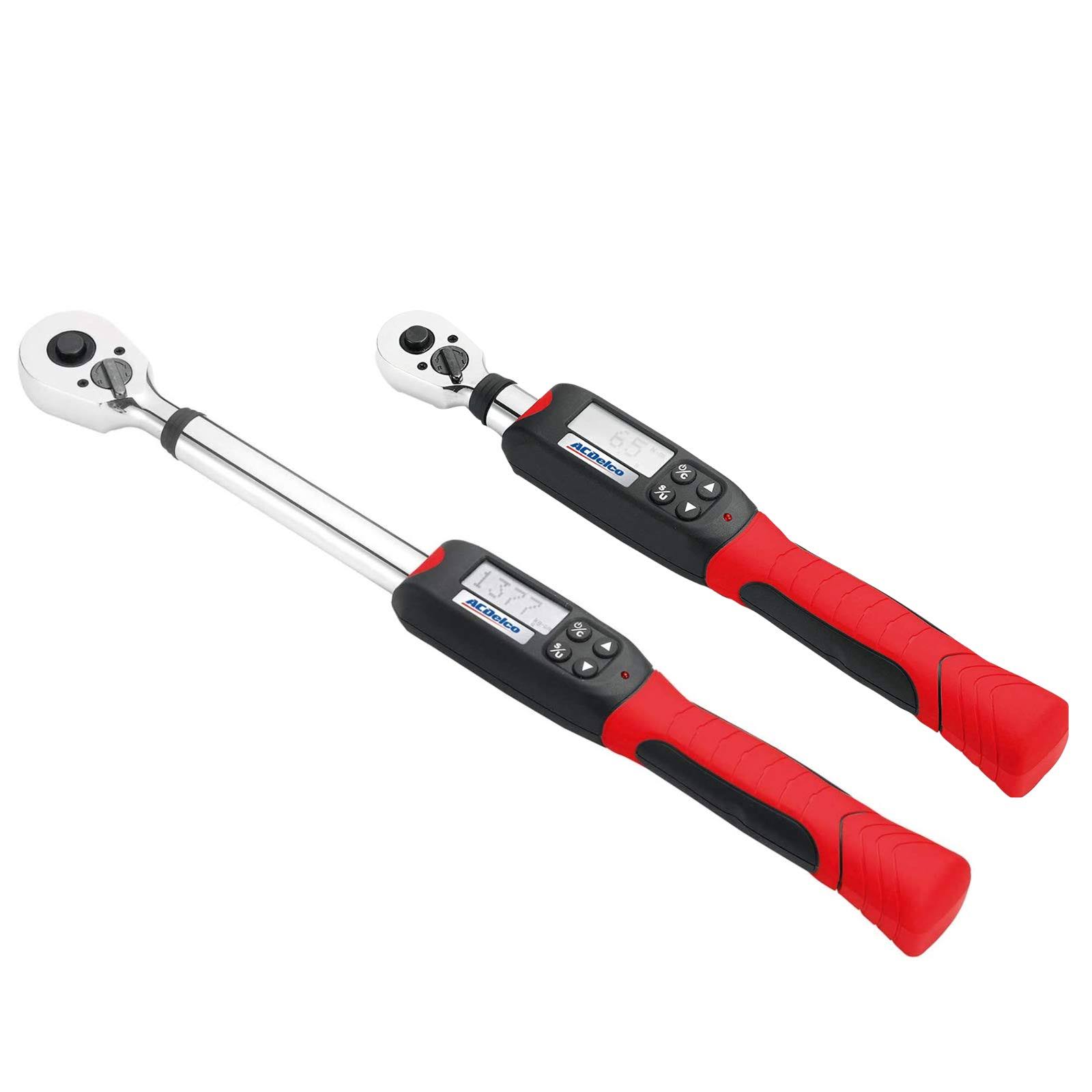 ACDelco ARM601-34 3/8 & Heavy Duty Digital Torque Wrench Combo Kit with Buzzer and LED Flash Notification- ISO 6789 Standar