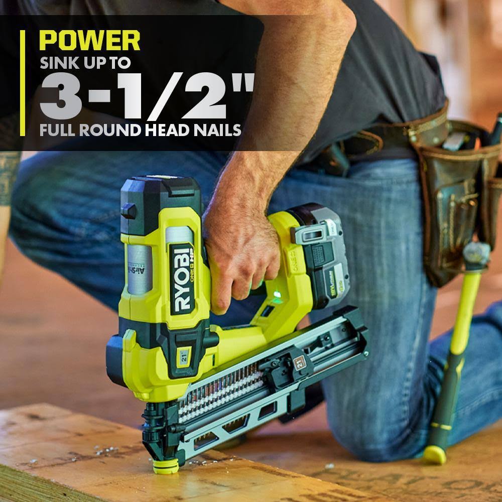 Ryobi PBL345B One+ HP 18V Brushless Cordless Airstrike 21�� Framing Nailer (Tool Only)