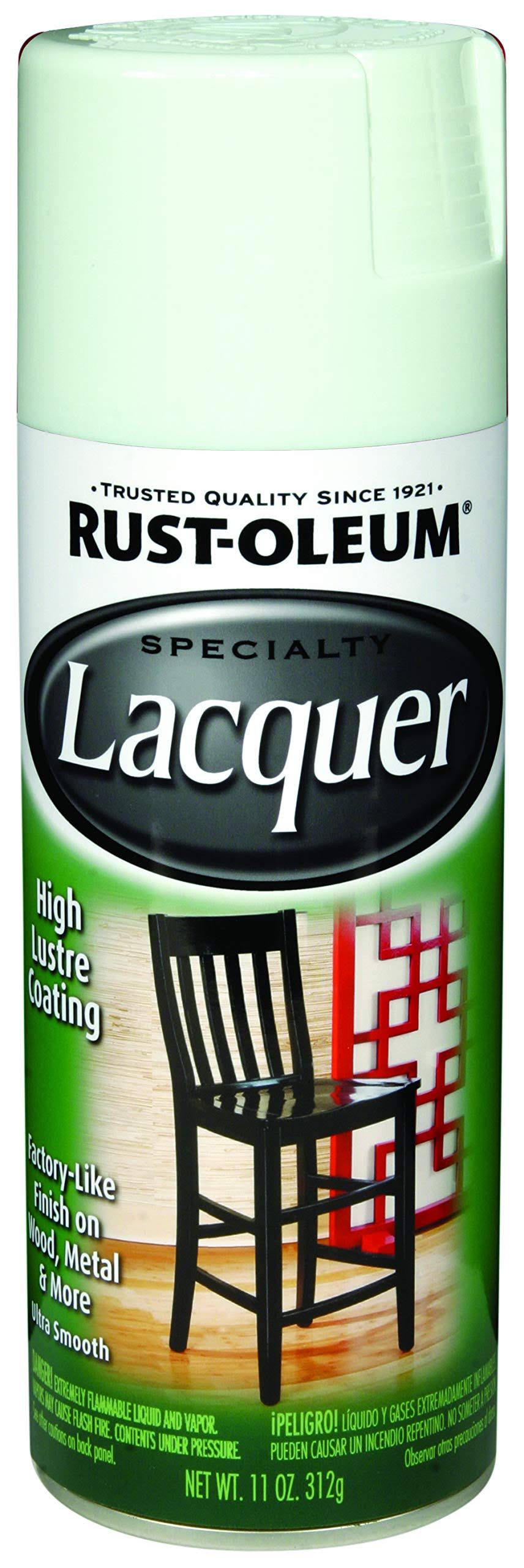 Rust-Oleum 1904830 Lacquer Spray, 11-ounce, Gloss White
