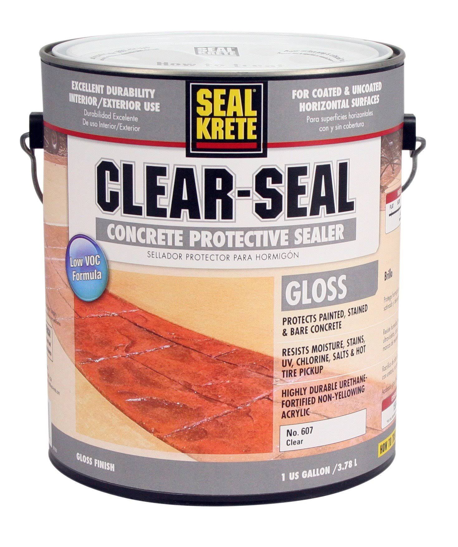 Seal Krete Clear-Seal Clear High Gloss Sealer Can- 1 gal can