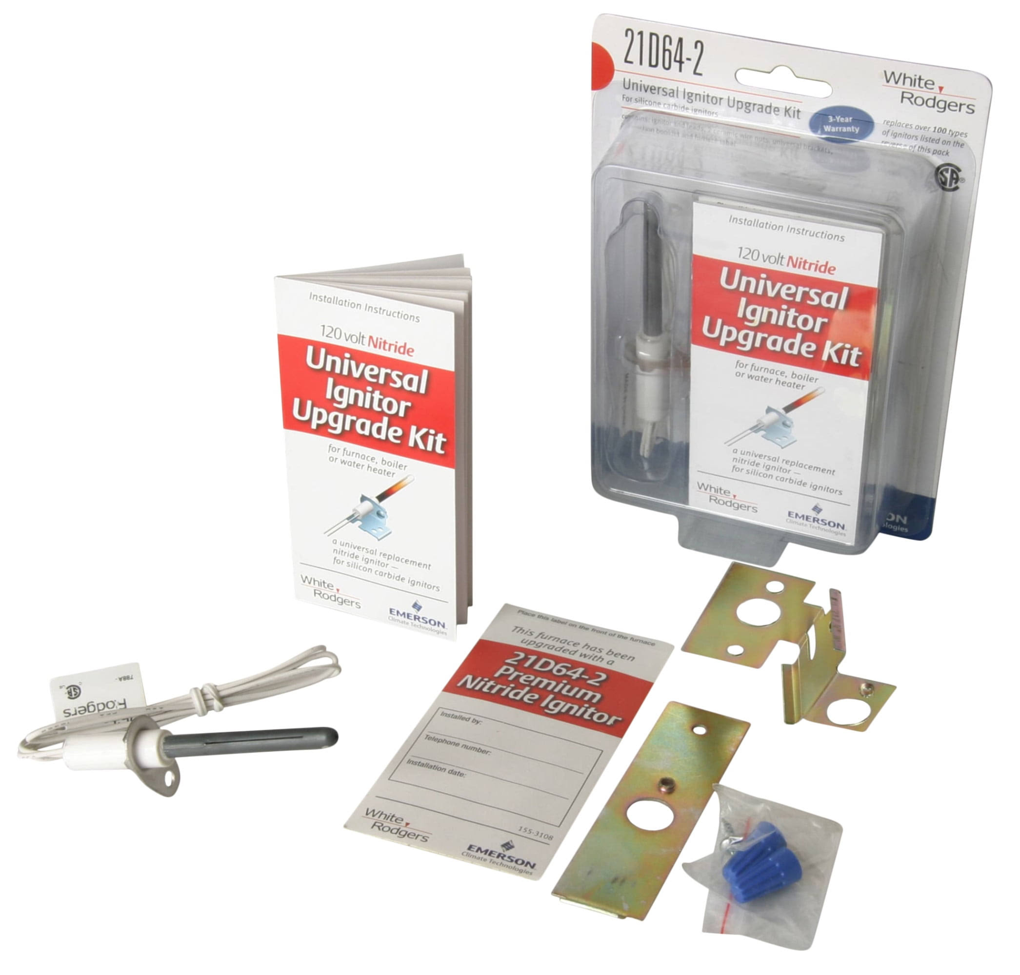 White-Rodgers Nitride Ignitor Upgrade Kit:- 21D64-2