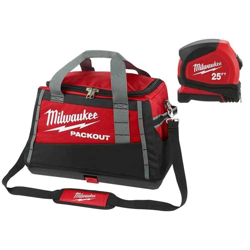 20 in. PACKOUT Tool Bag with 25 ft. Compact Tape Measure