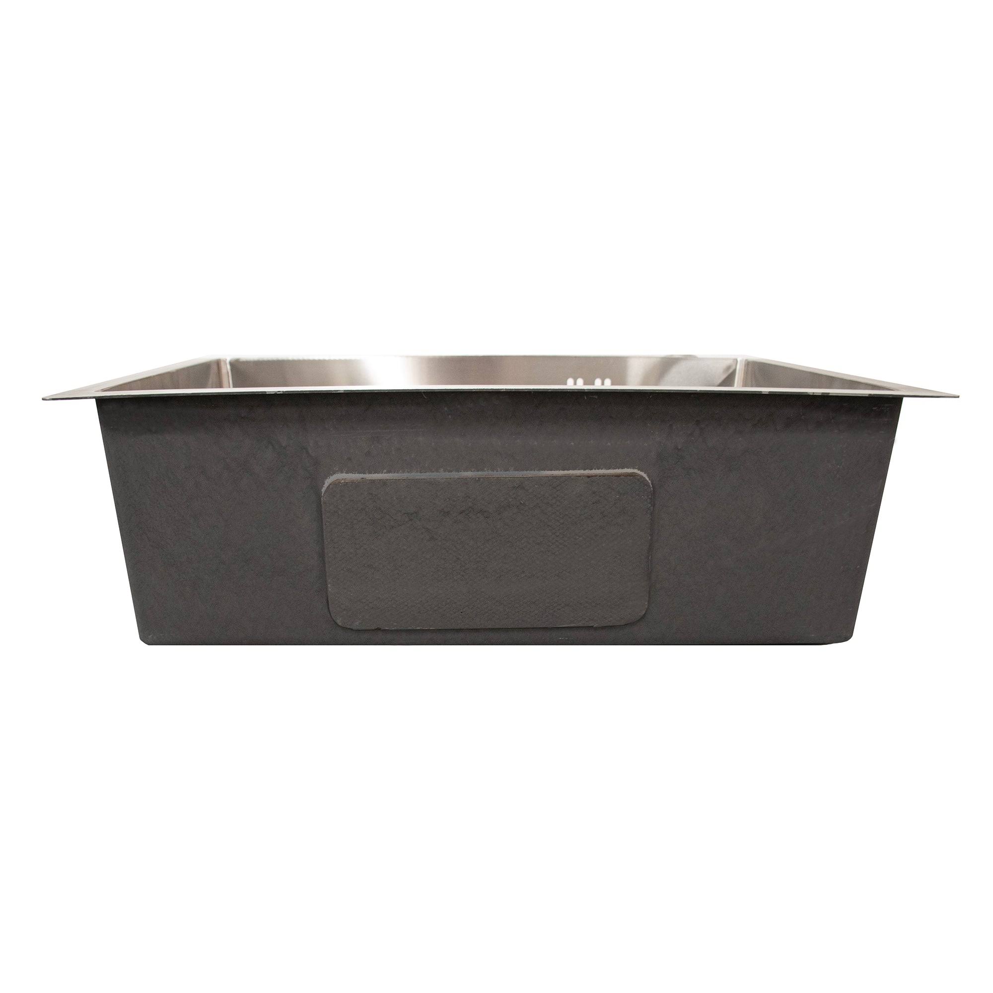 Blue Sky Outdoor Living 17.6 in. Stainless Steel Outdoor Kitchen Sink with Drainer and Stopper Set