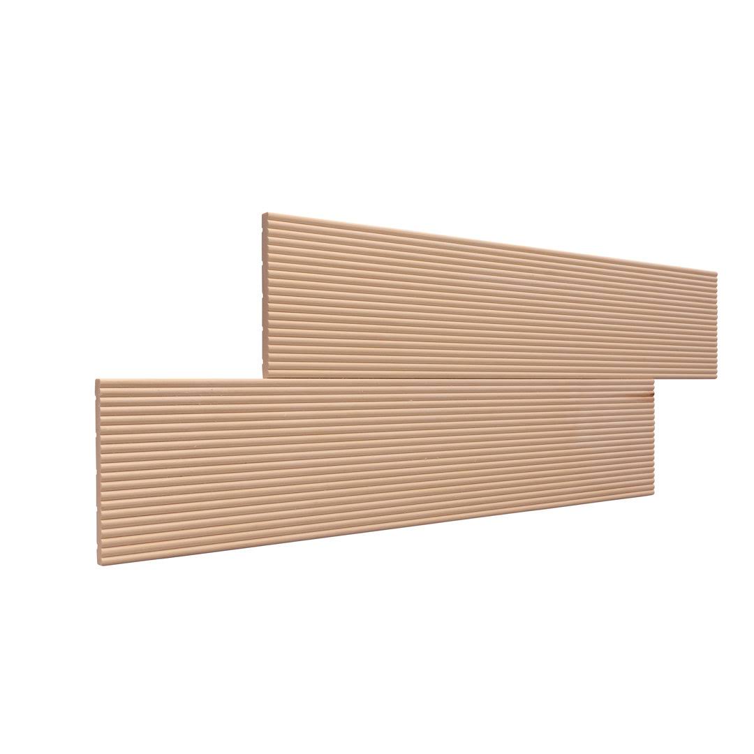 Ornamental Mouldings 5 in. D x 0.438 in. W x 47.5 in. L Wood Panel Moulding Reeded Bead Accent, Unfinished