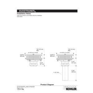 KOHLER K-8799-PB Duostrainer Sink Strainer, Vibrant Polished Brass
