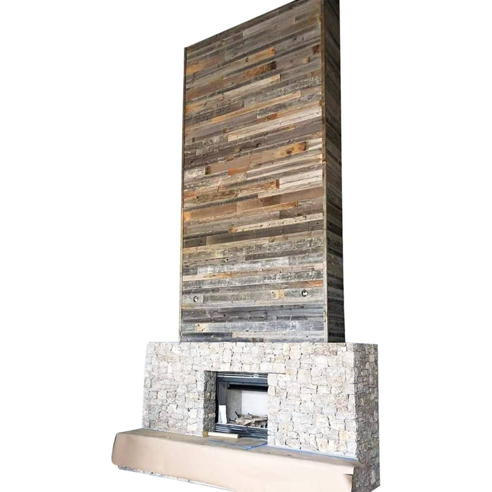 Rockin' Wood Nail Up Application Reclaimed Barn Wood Wall Paneling Accent Planks