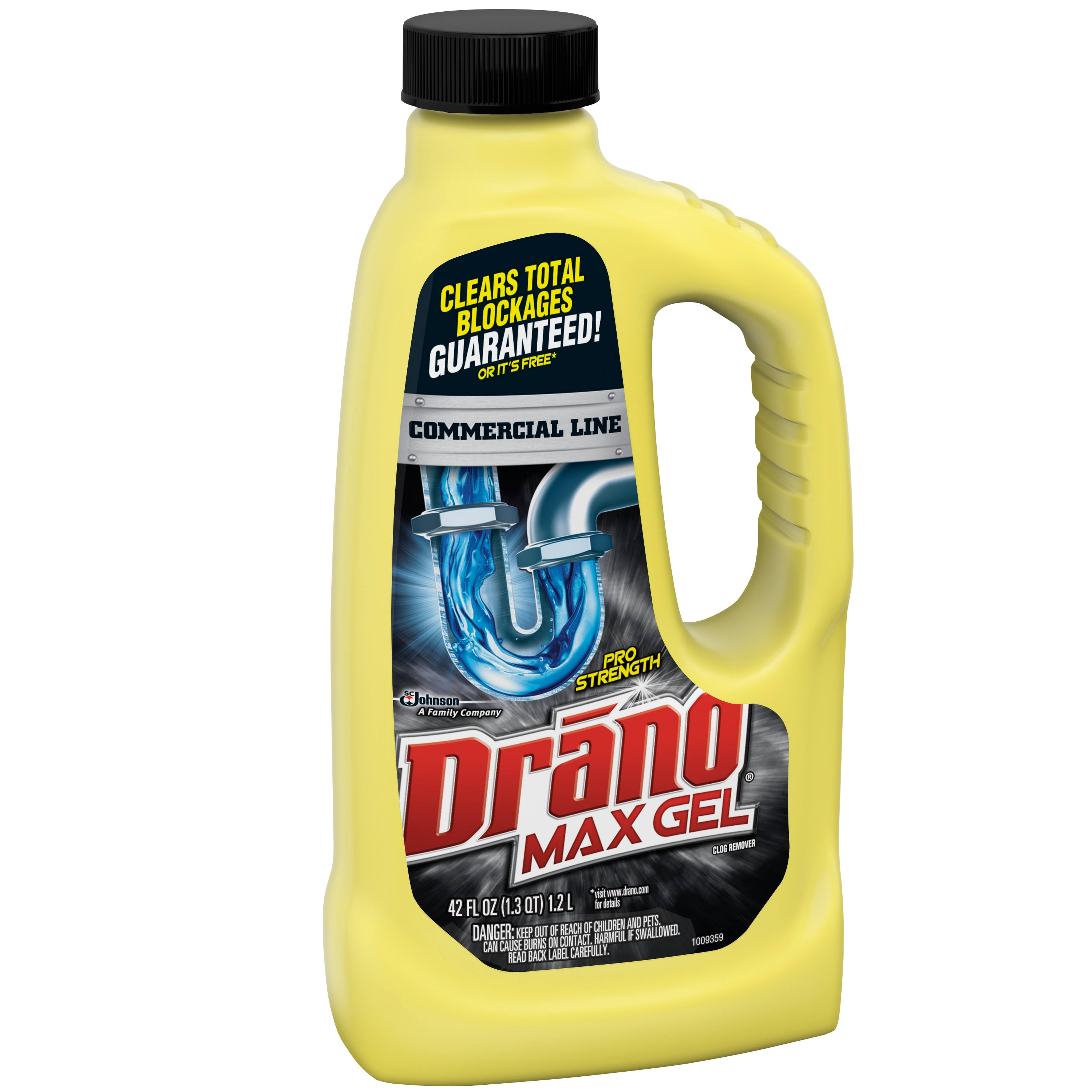 Drano Commercial Line Clog Remover, Max Gel, Pro Strength- 42 fl oz