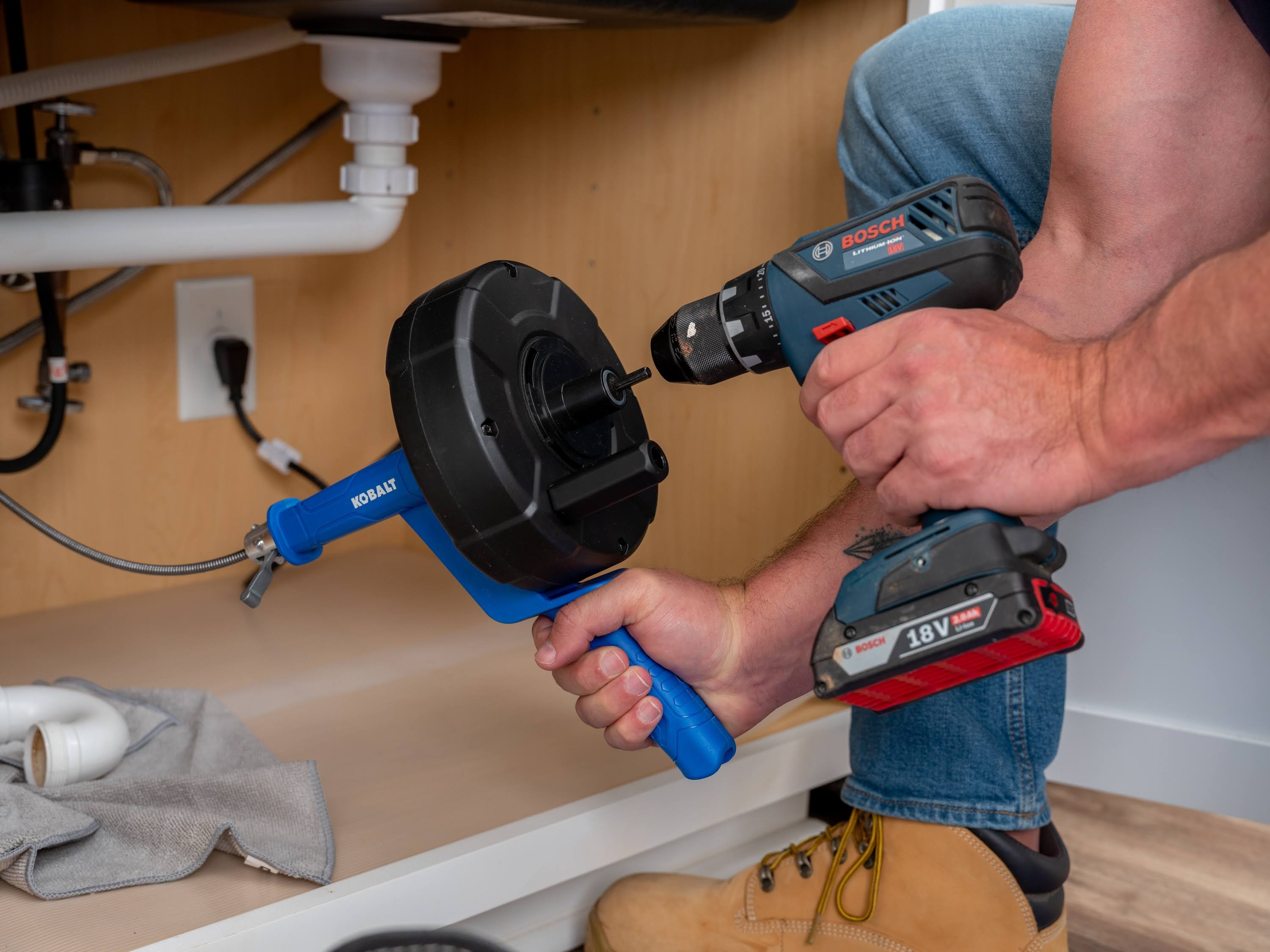 Kobalt 1/4-in x 25-ft High Carbon Wire Drain Auger