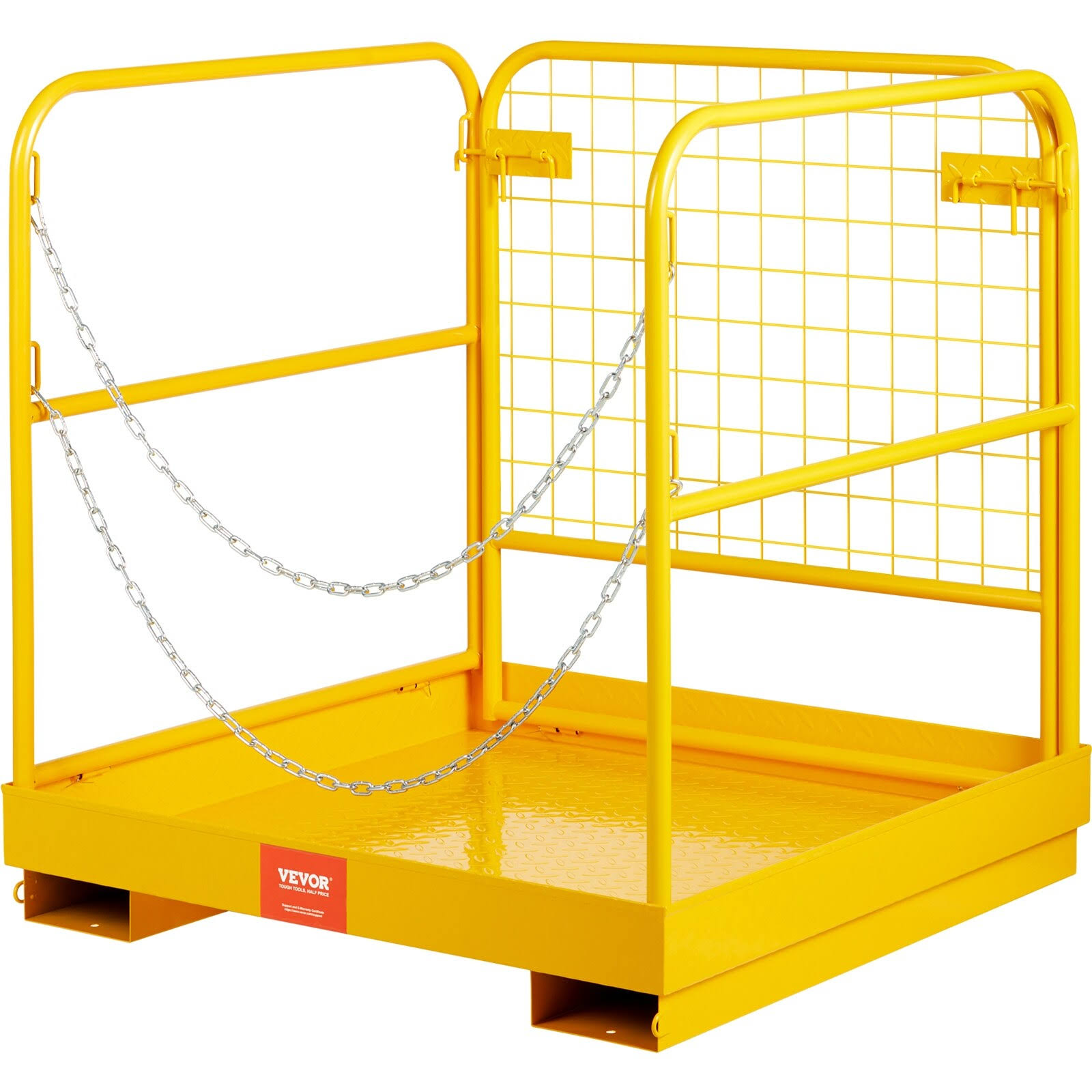 VEVOR Forklift Safety Cage Work Platform 36x36in 1200lbs Foldable for Aerial Job
