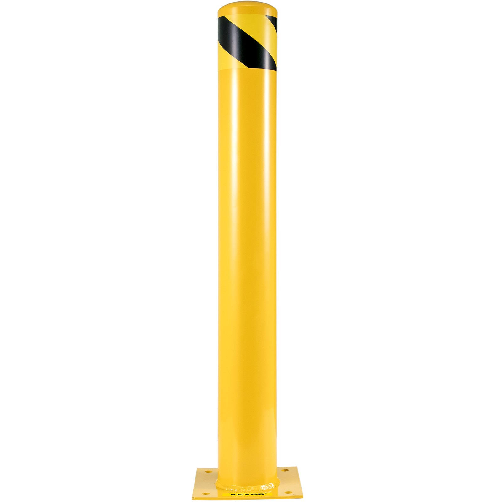 VEVOR Safety Bollard Steel Bollard Post Yellow Pipe Steel Barrier 42