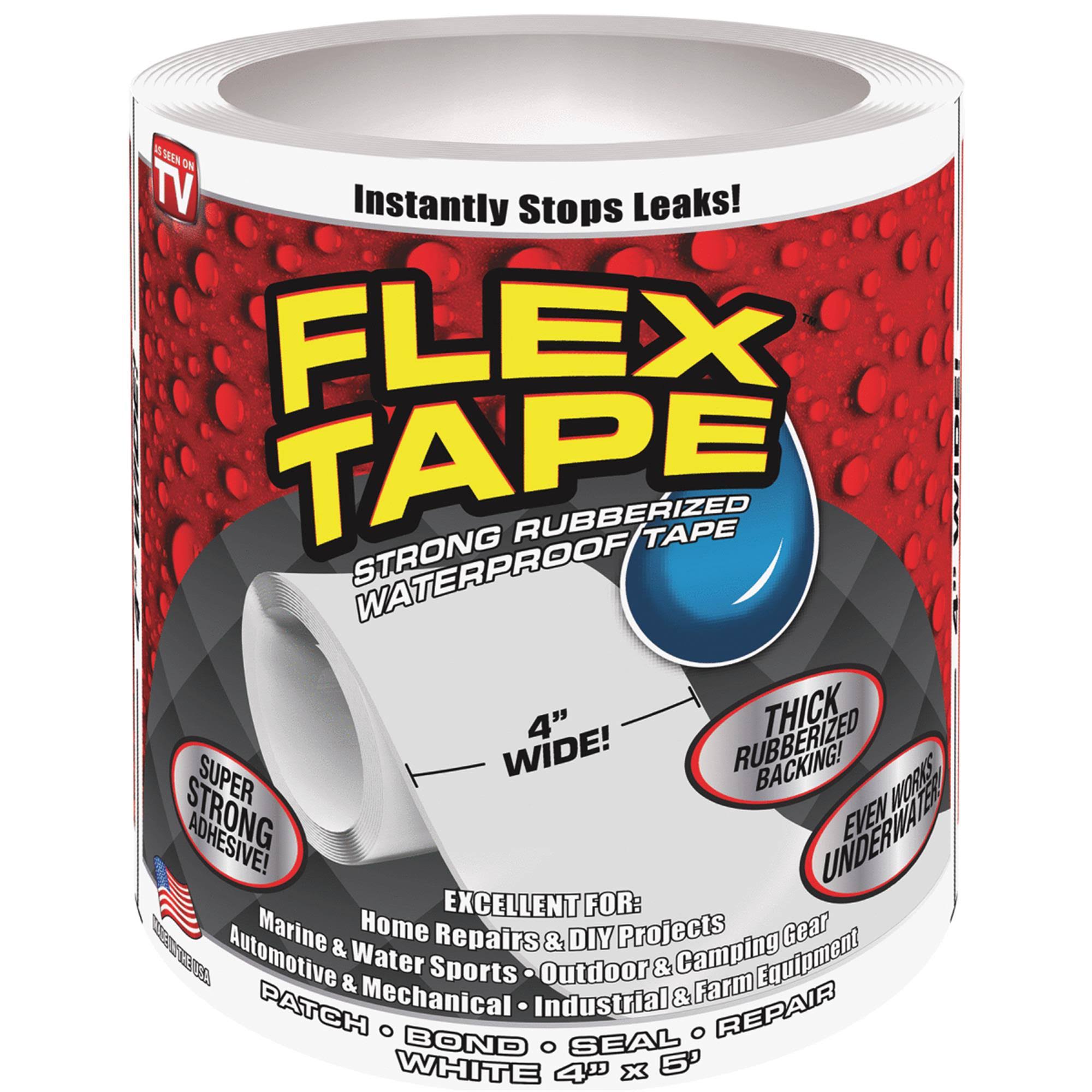 Flex Tape Flex Tape, White, Strong Rubberized, Waterproof