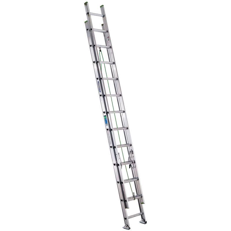 Werner D1224-2 Extension Ladder, Aluminum, 24 ft, II