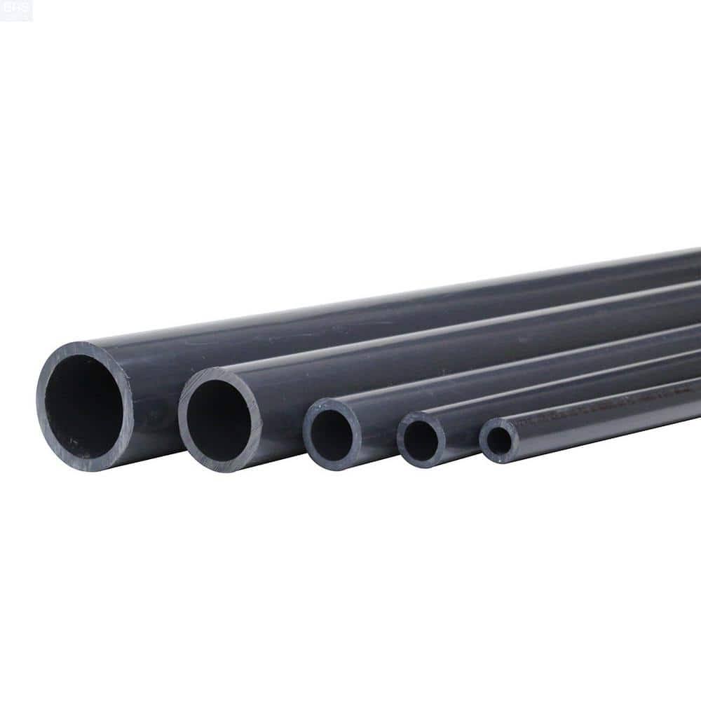 Ventral 1/2 in. x 8 ft. Schedule 40 PVC Plain-End Pressure Pipe, Gray