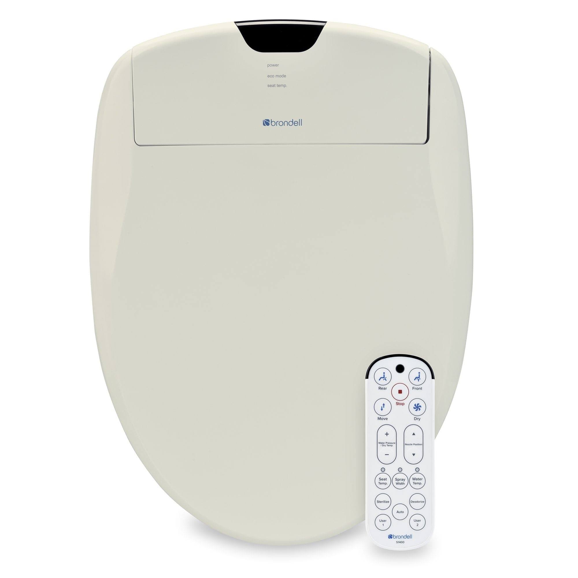 Brondell Swash 1400 Biscuit Luxury Bidet Toilet Seat- Round