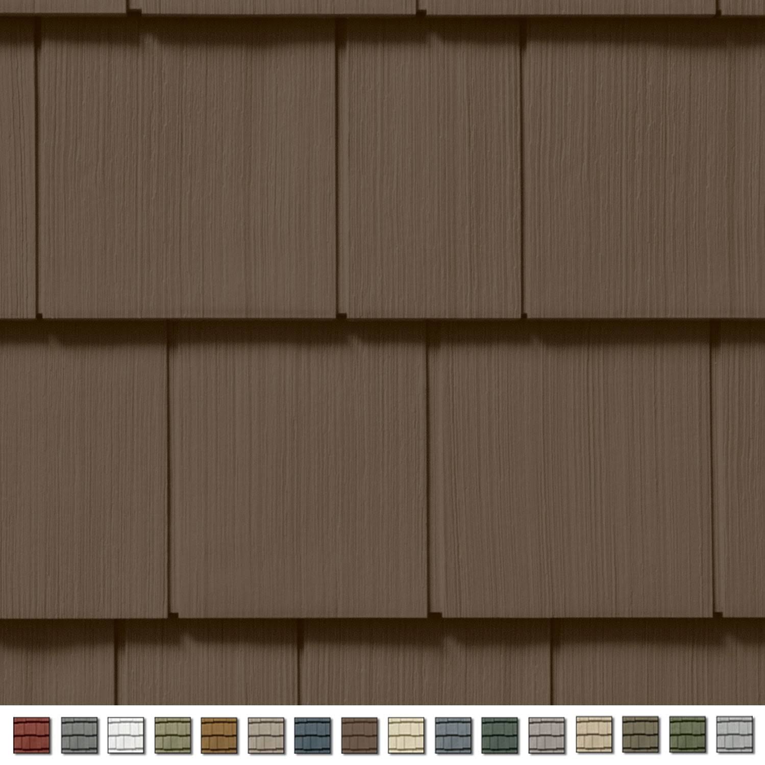 Cedar Impressions Double 7in. Straight Edge Perfection Shingles Siding (1/2 Square) Sable Brown 3014429