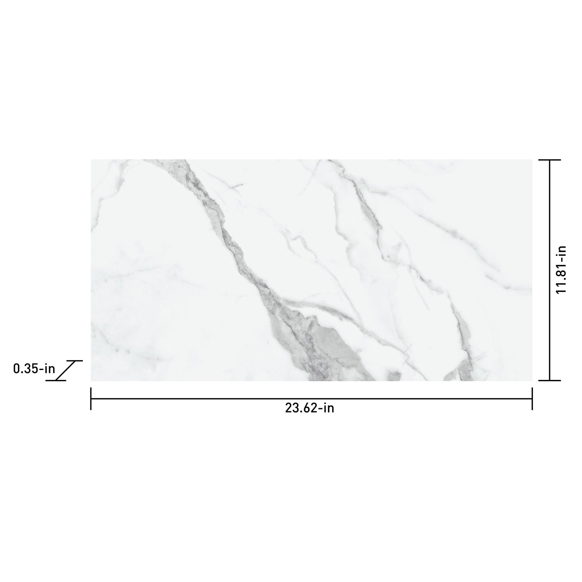 Satori Statuario Matte 12-in x 24-in Matte Porcelain Marble Look Floor and Wall Tile (1.93-sq. ft/ Piece)