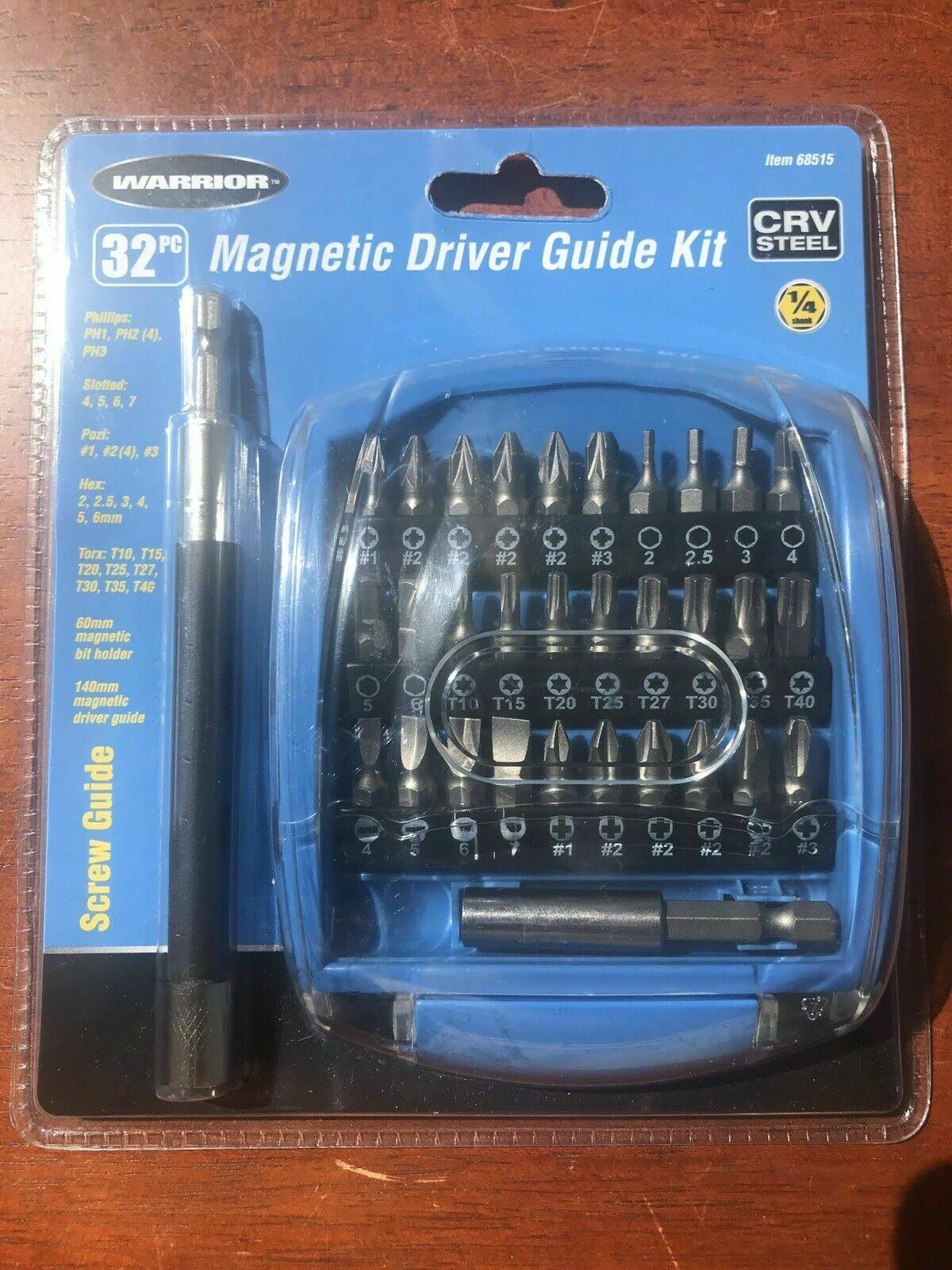 Warrior Magnetic Driver Guide Kit, 32 Piece
