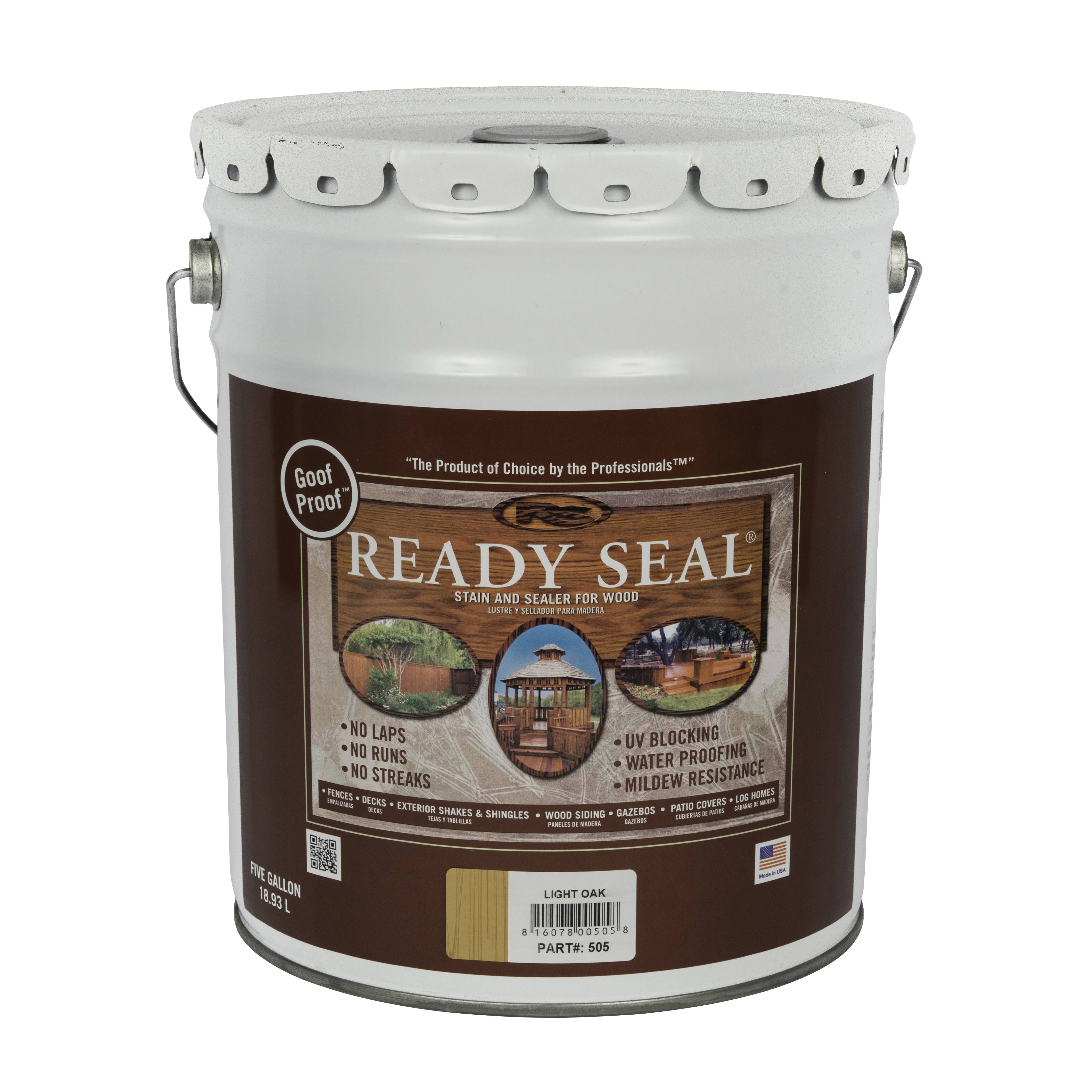 Ready Seal 505 Exterior Wood Stain and Sealer 5-Gallon Light Oak