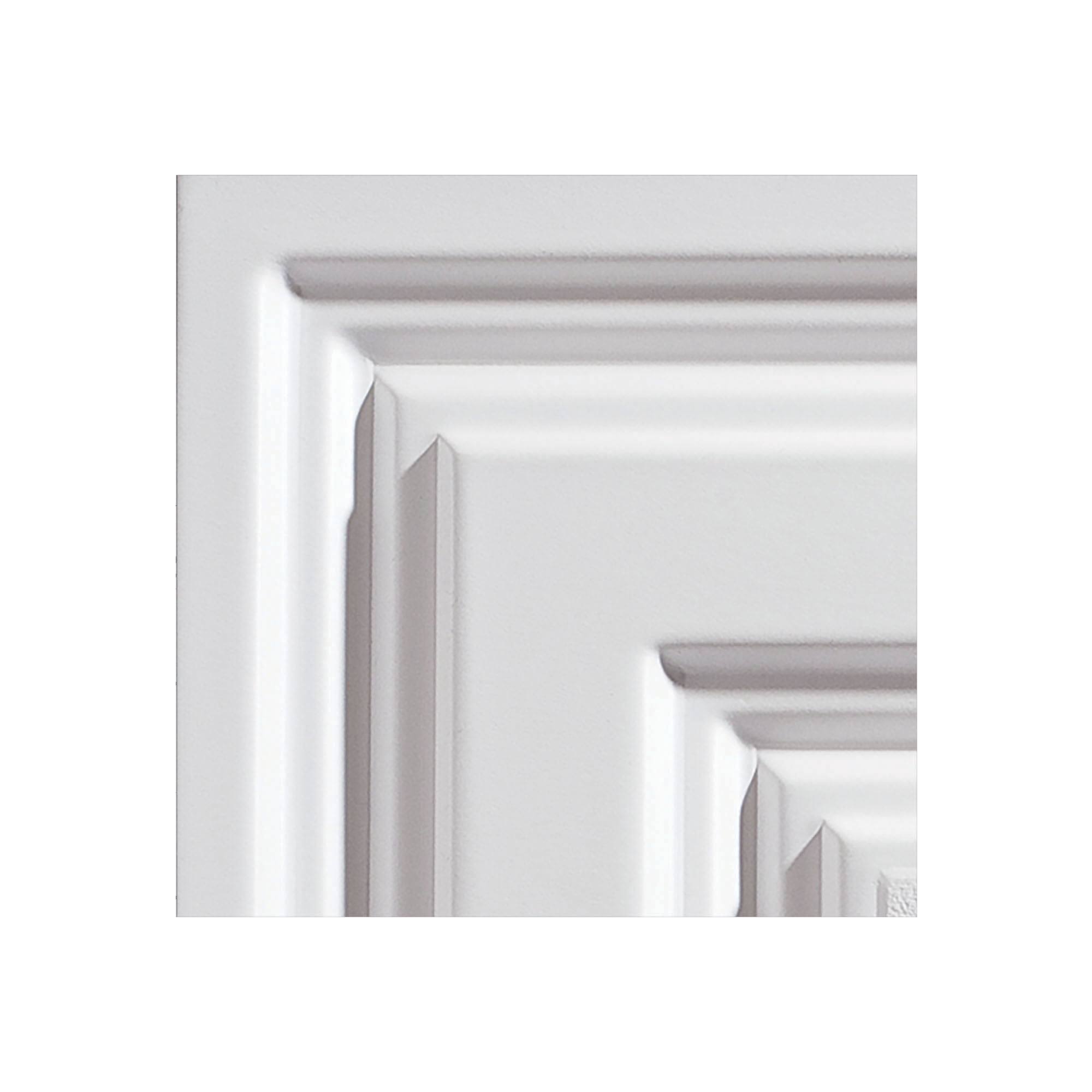 Genesis Icon Relief White 12 in. x 12 in. Lay-In Ceiling Tile Sample