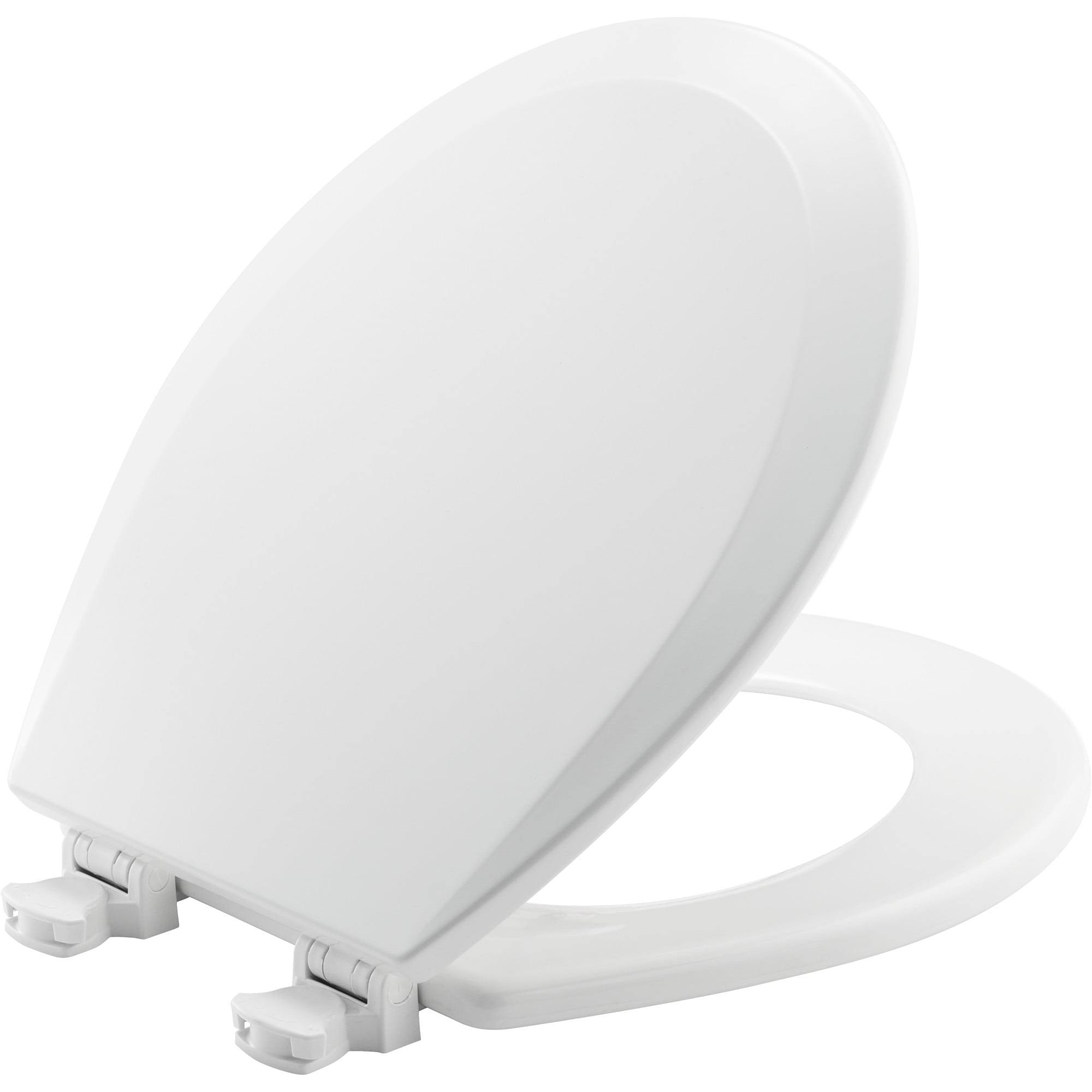 Bemis 500EC Round White Wood Toilet Seat