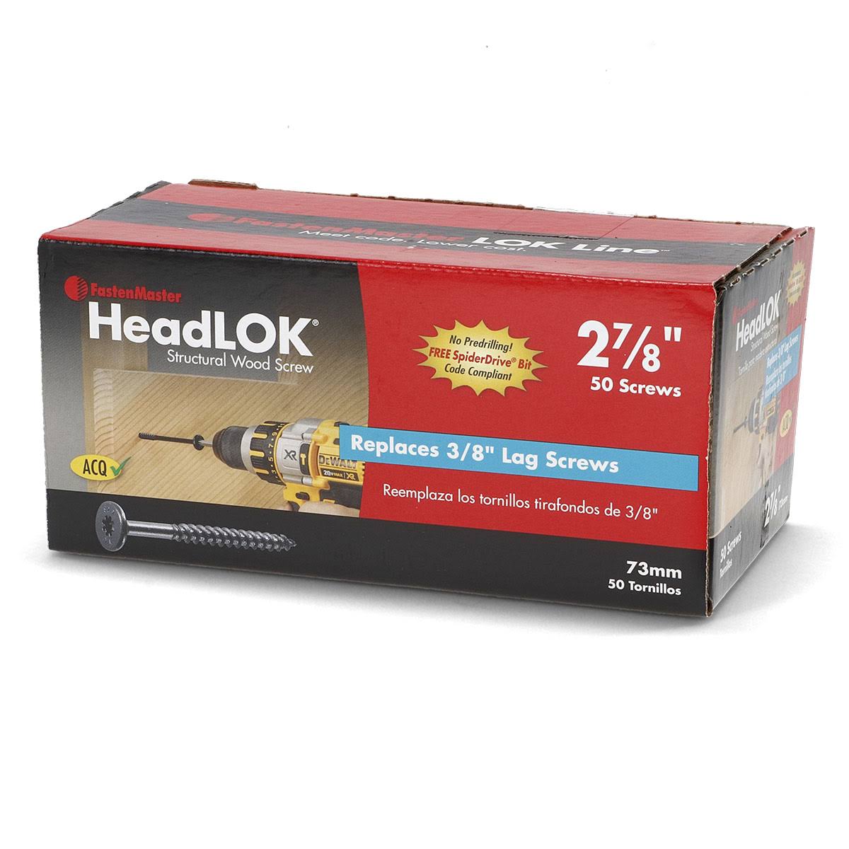 Timberlok HeadLOK Wood Screws, Structural, 4-1/2 Inches- 50 screws