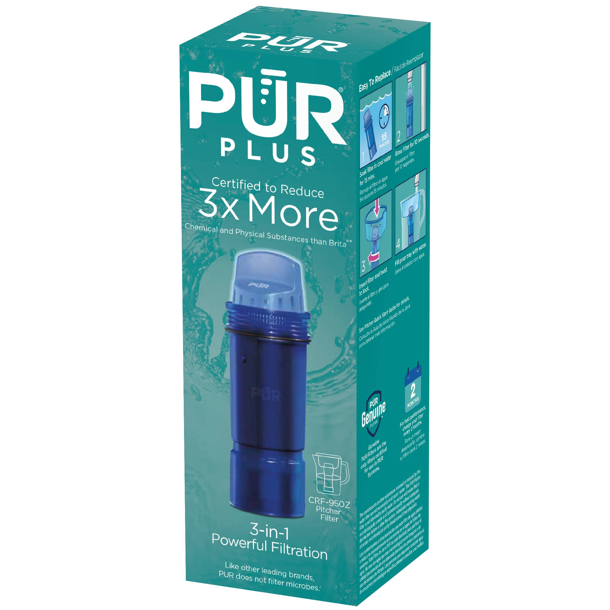 Pur Plus Water Pitcher Replacement Filter- 1 Pack