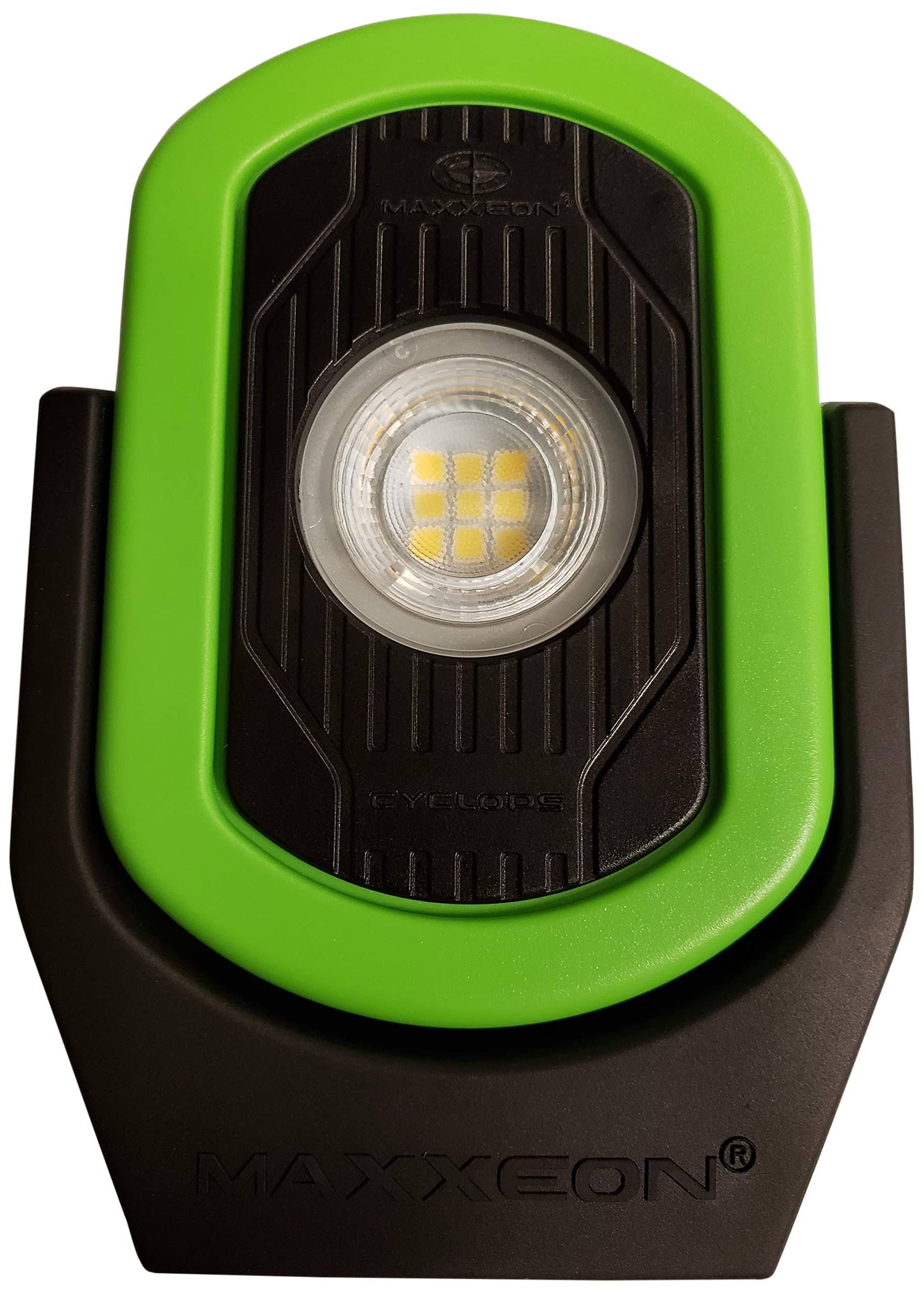 Maxxeon MXN00811 720 Lumens USB Rechargeable LED Cyclops Work Light Green