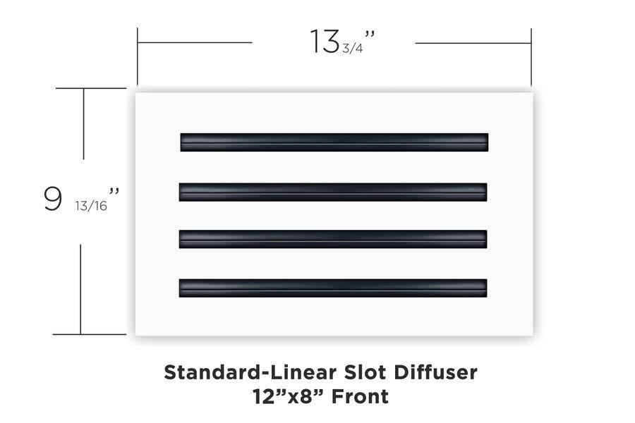 12x8 Standard Linear Slot Diffuser- AC Vent Cover- HVAC Register