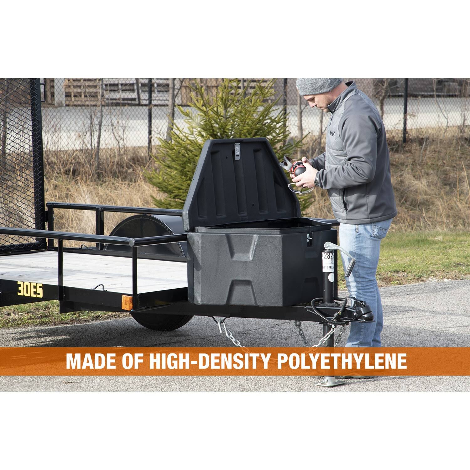 Buyers Trailer Tongue Tool Box Black
