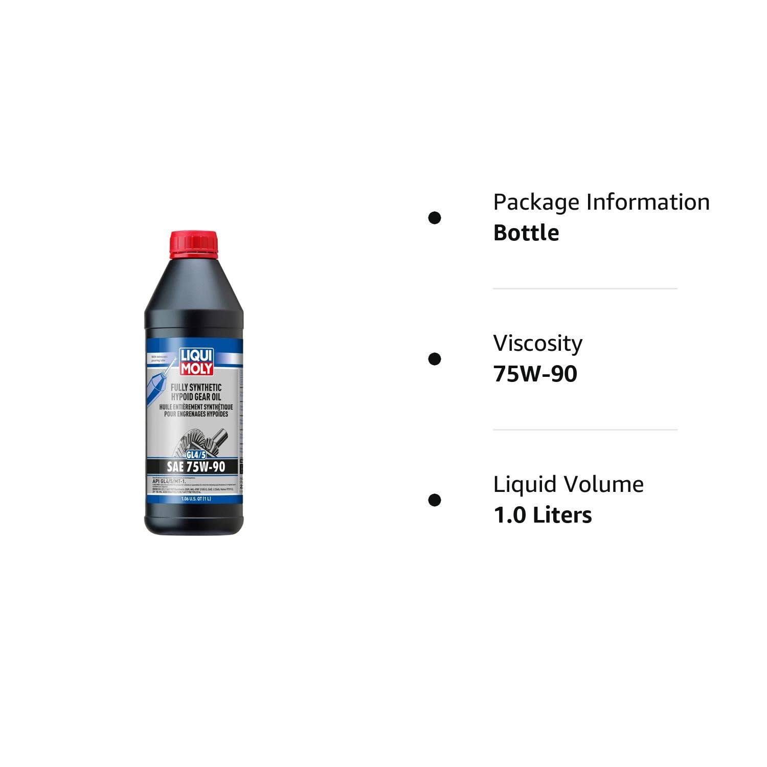 Liqui Moly 1L Fully Synthetic Hypoid Gear Oil (GL4/5) 75w90- 22090