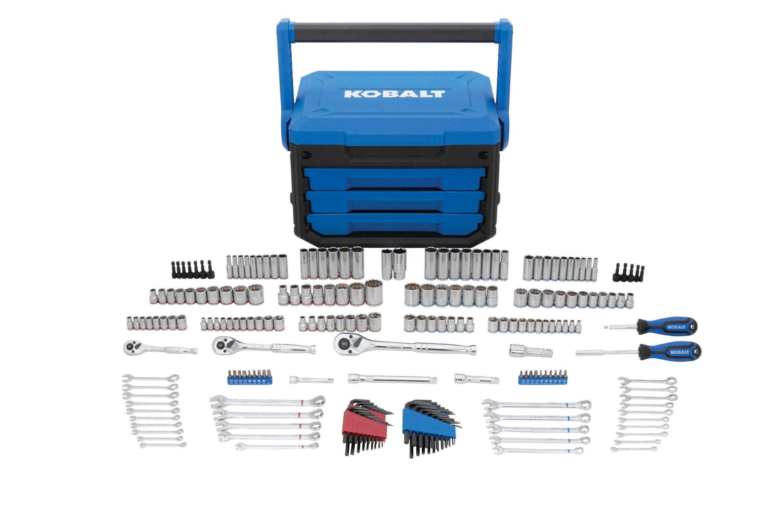 Kobalt 227-Piece Standard (SAE) and Metric Polished Chrome Mechanics Tool Set with Hard Case | 81824