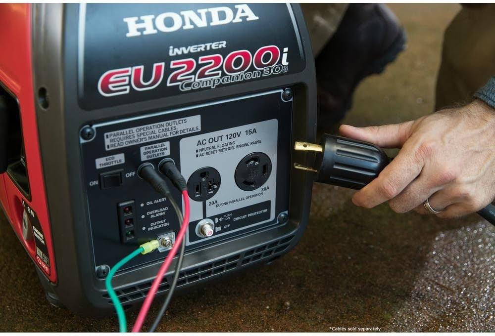Honda EU2200i 2200W 120-Volt Portable Inverter Generator with Companion and Parallel