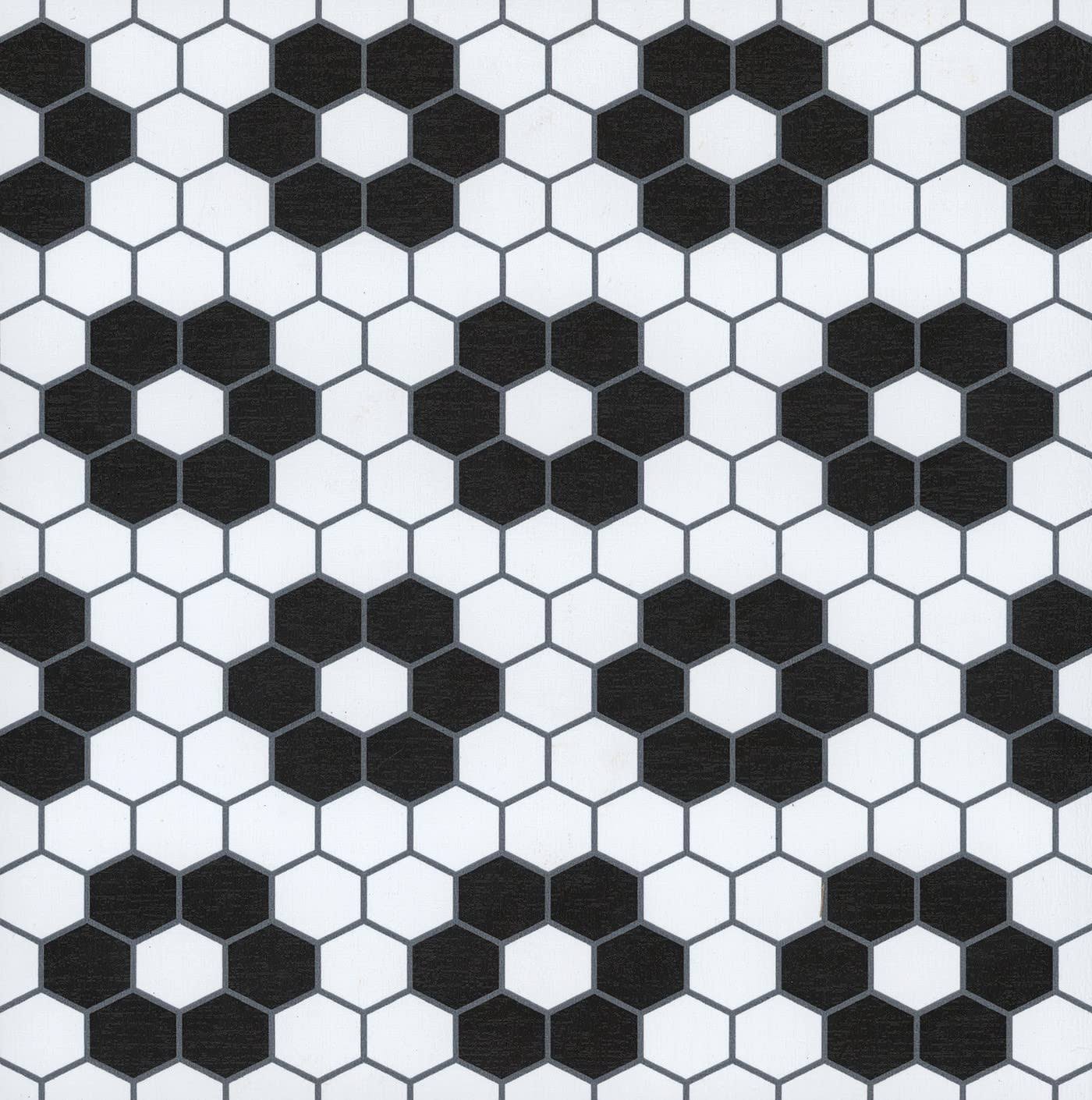 FloorPops FP3931 Biscotto Peel & Stick Floor tiles, Black