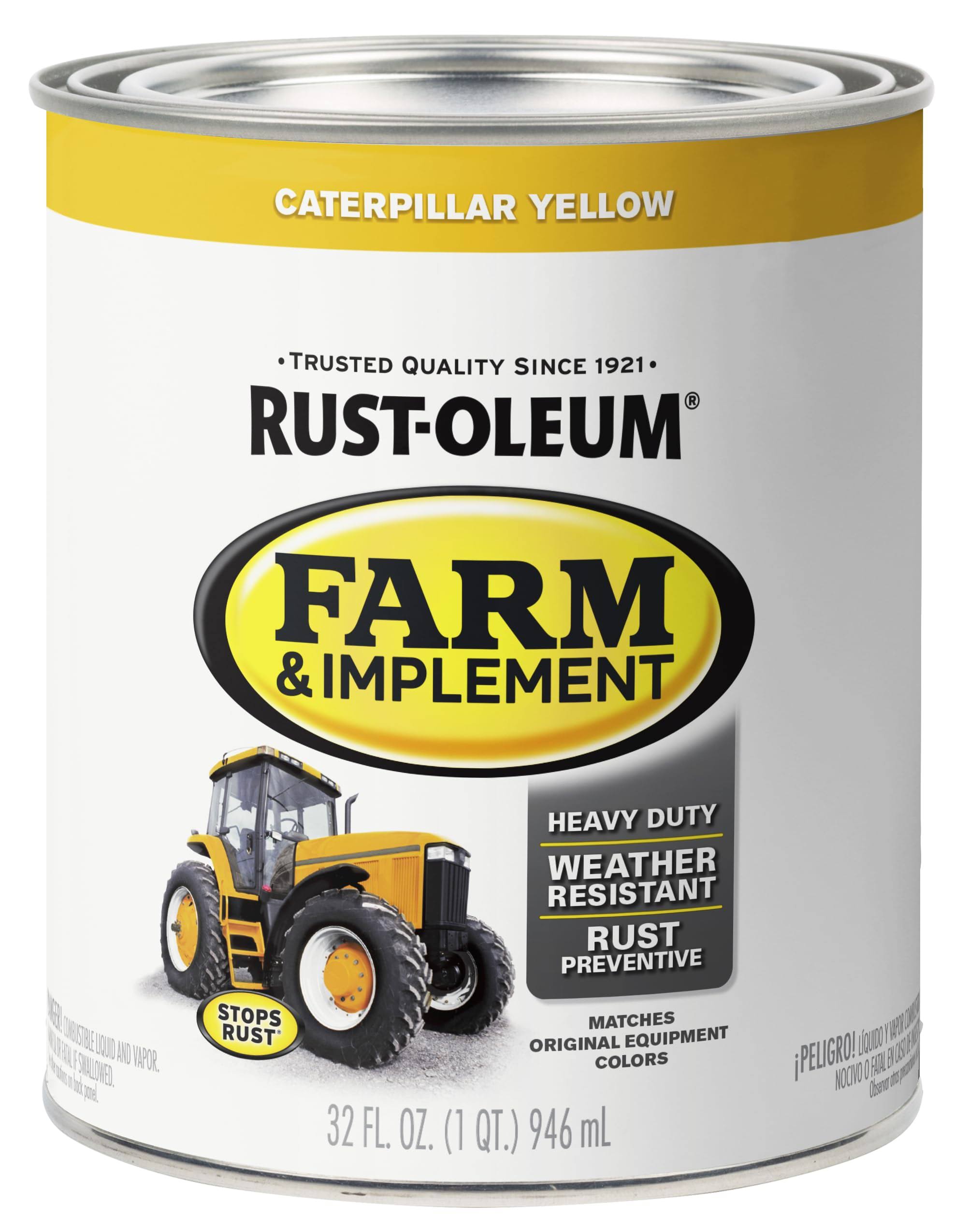 Rust-Oleum Farm & Implement Enamel Caterpillar Yellow, 1 qt.